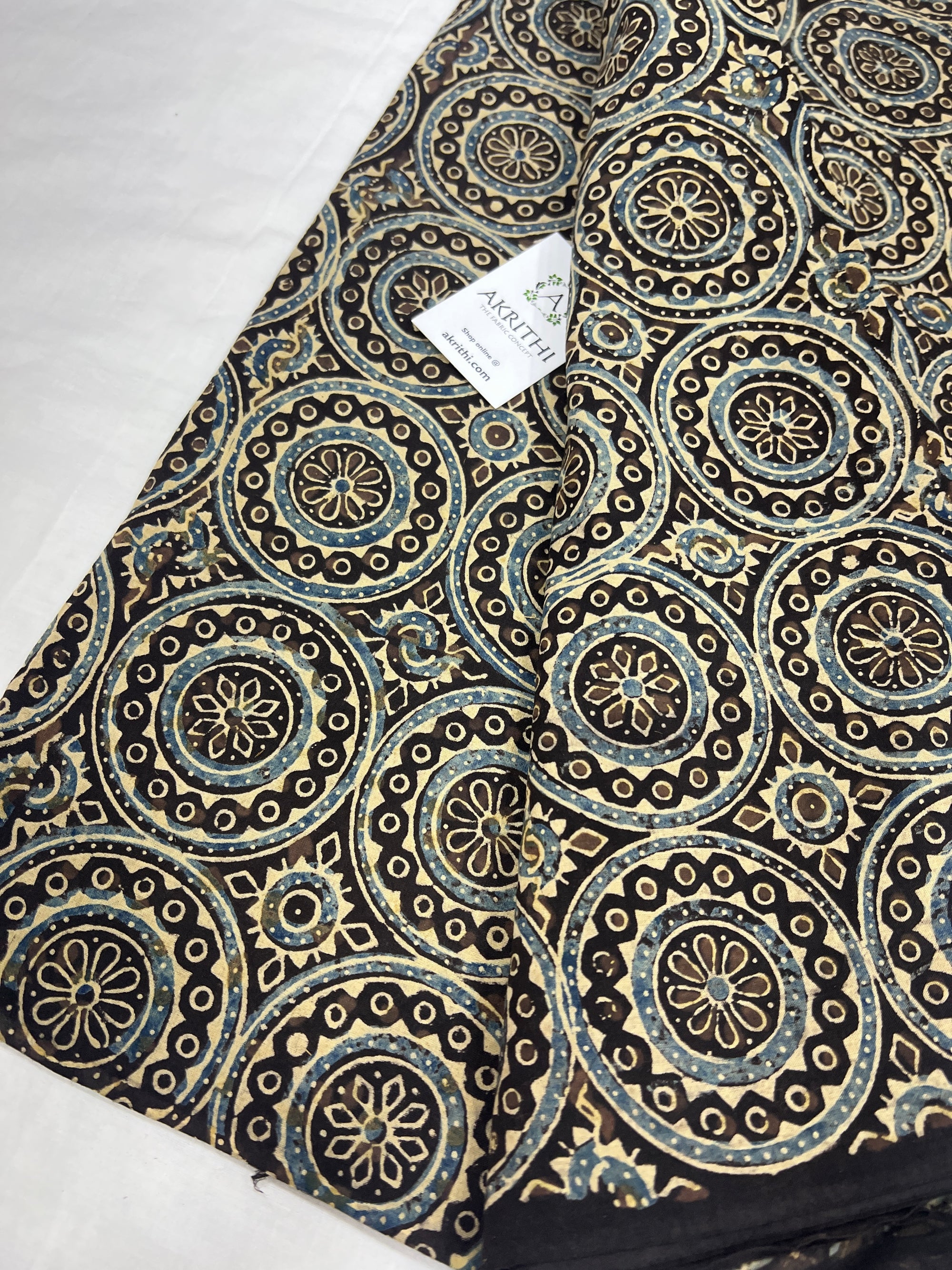 Ajrakh pure cotton fabric