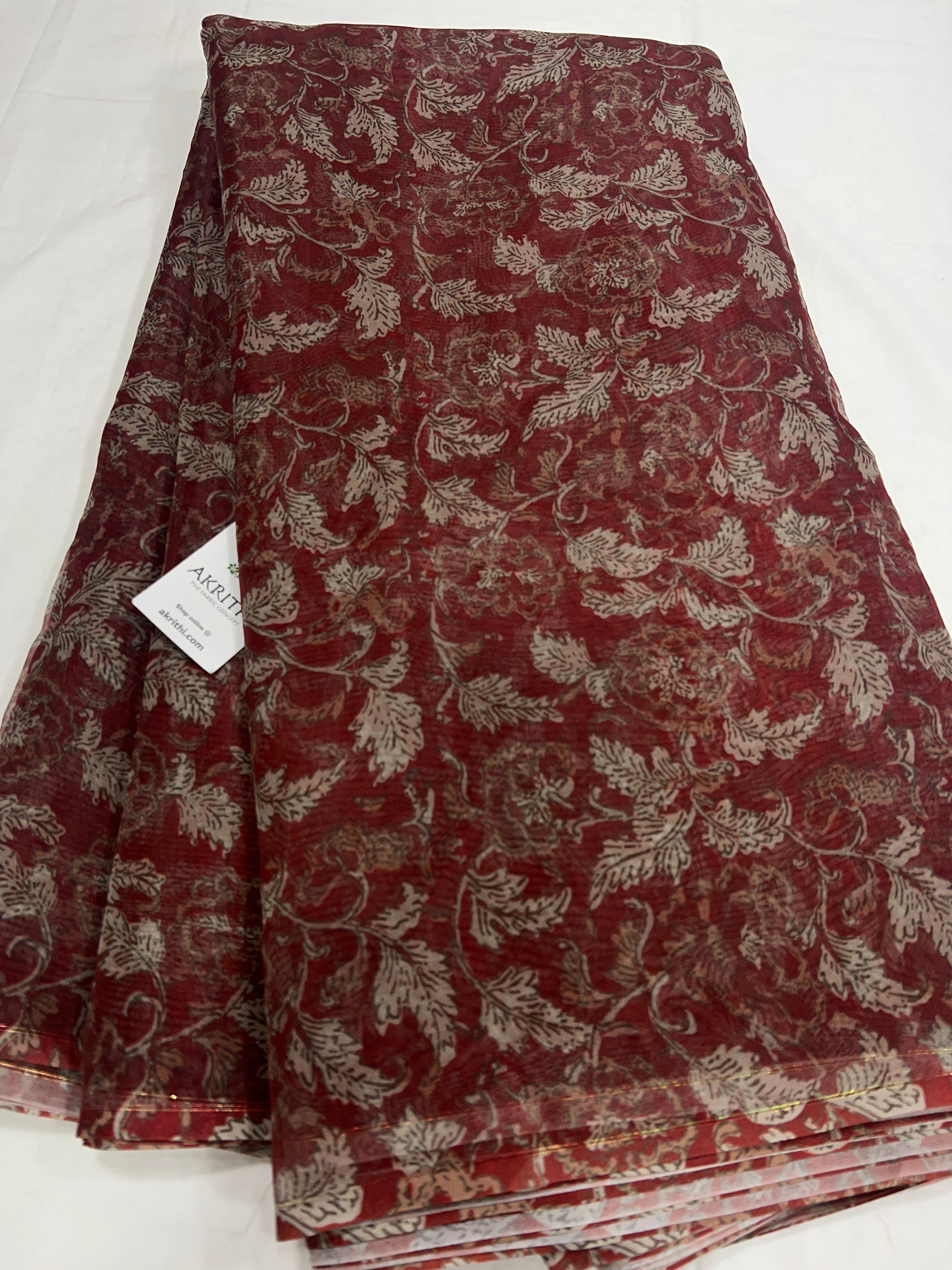 Printed organza fabric 80 CM CUT