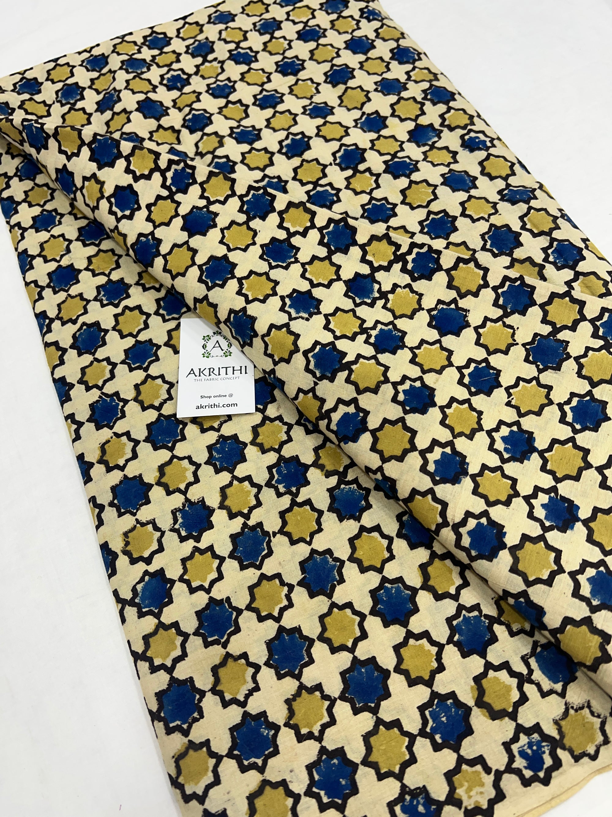 Ajrakh pure cotton fabric