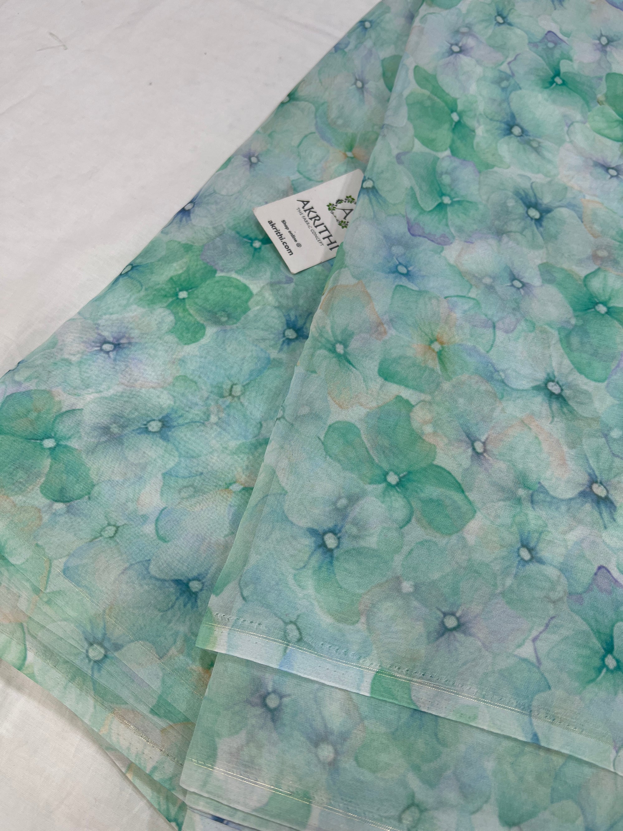 Digital floral Printed organza fabric