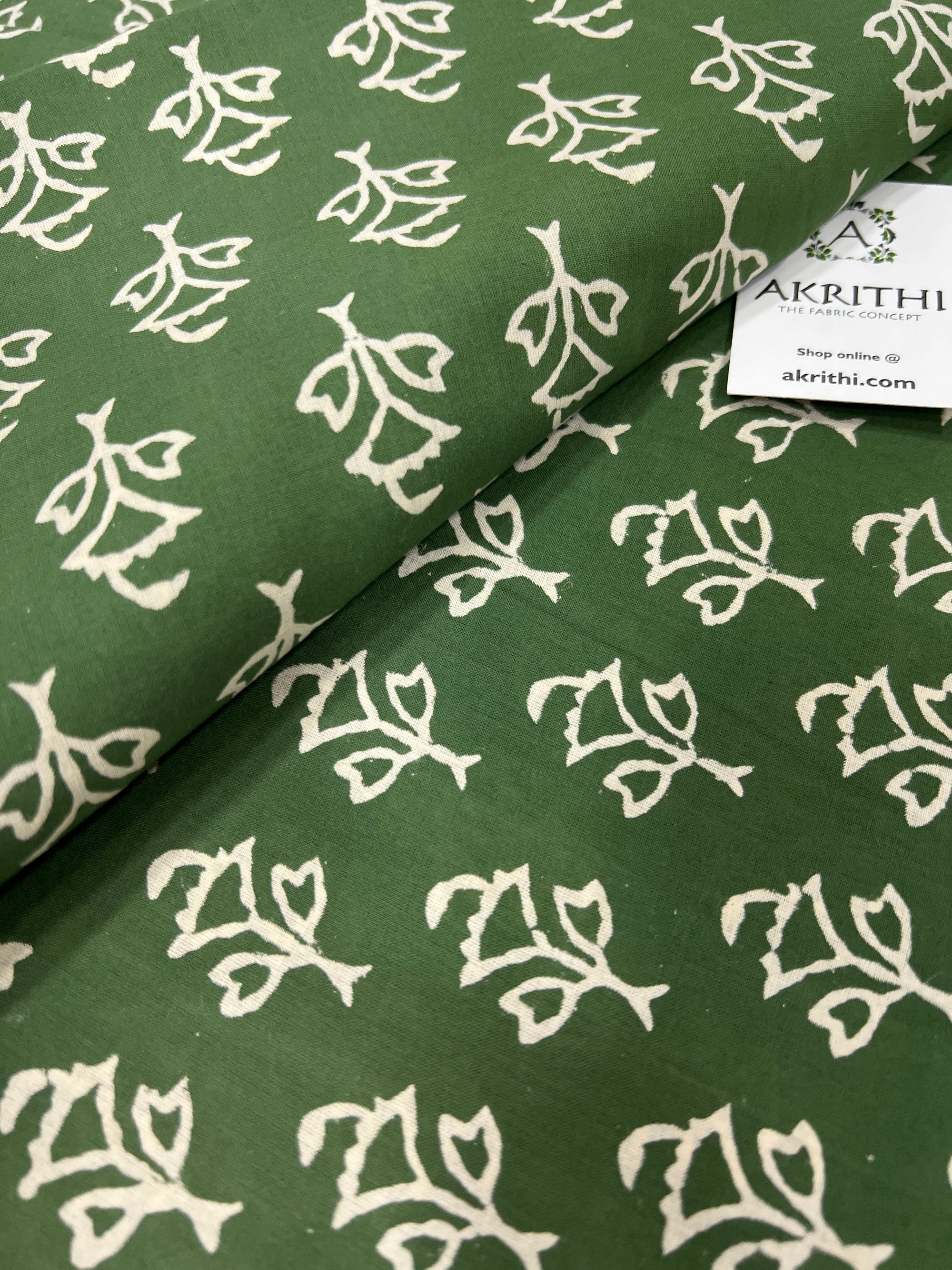 Dabu block Printed pure cotton fabric 65 CM CUT