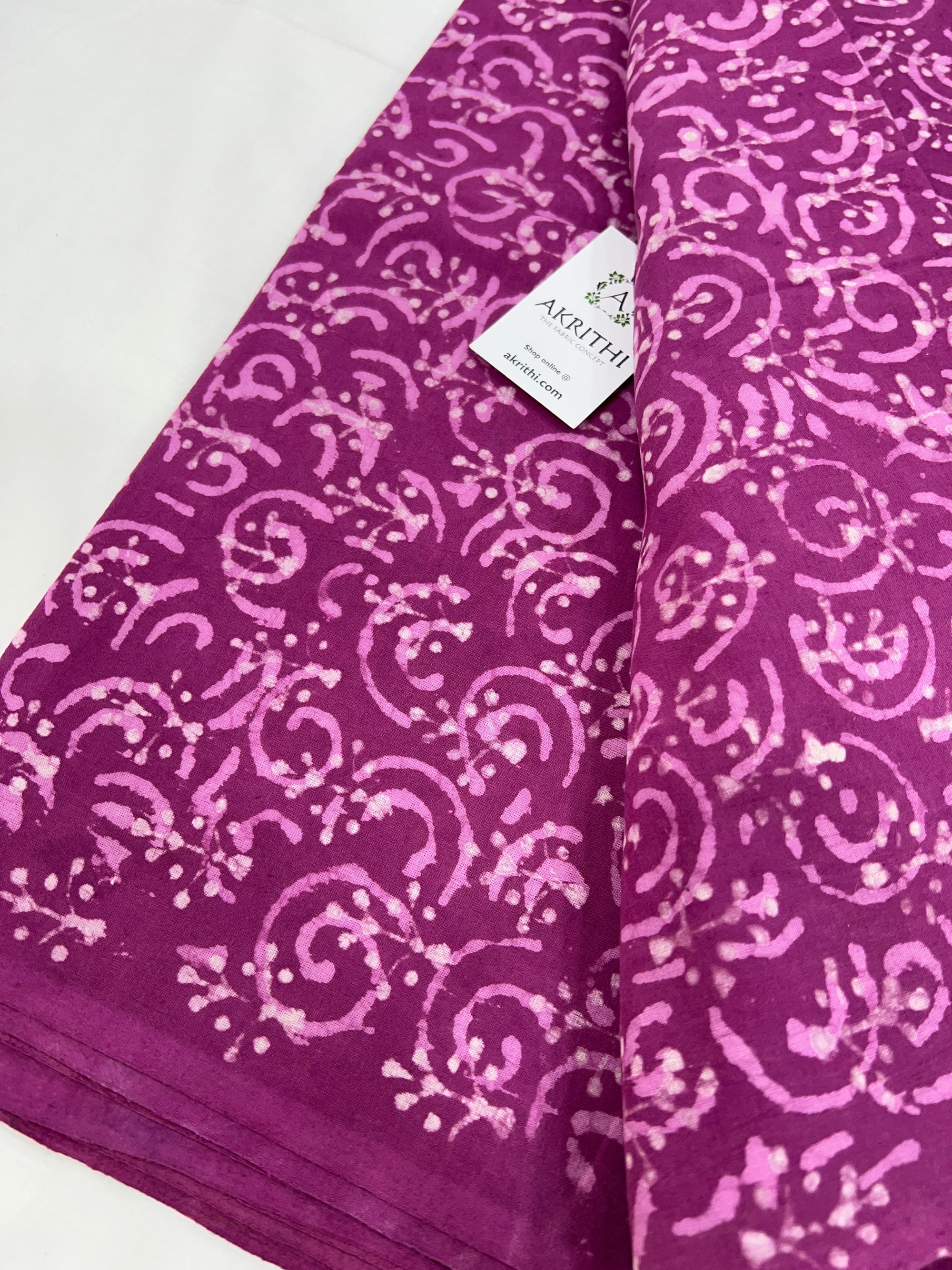 Dabu printed pure cotton fabric