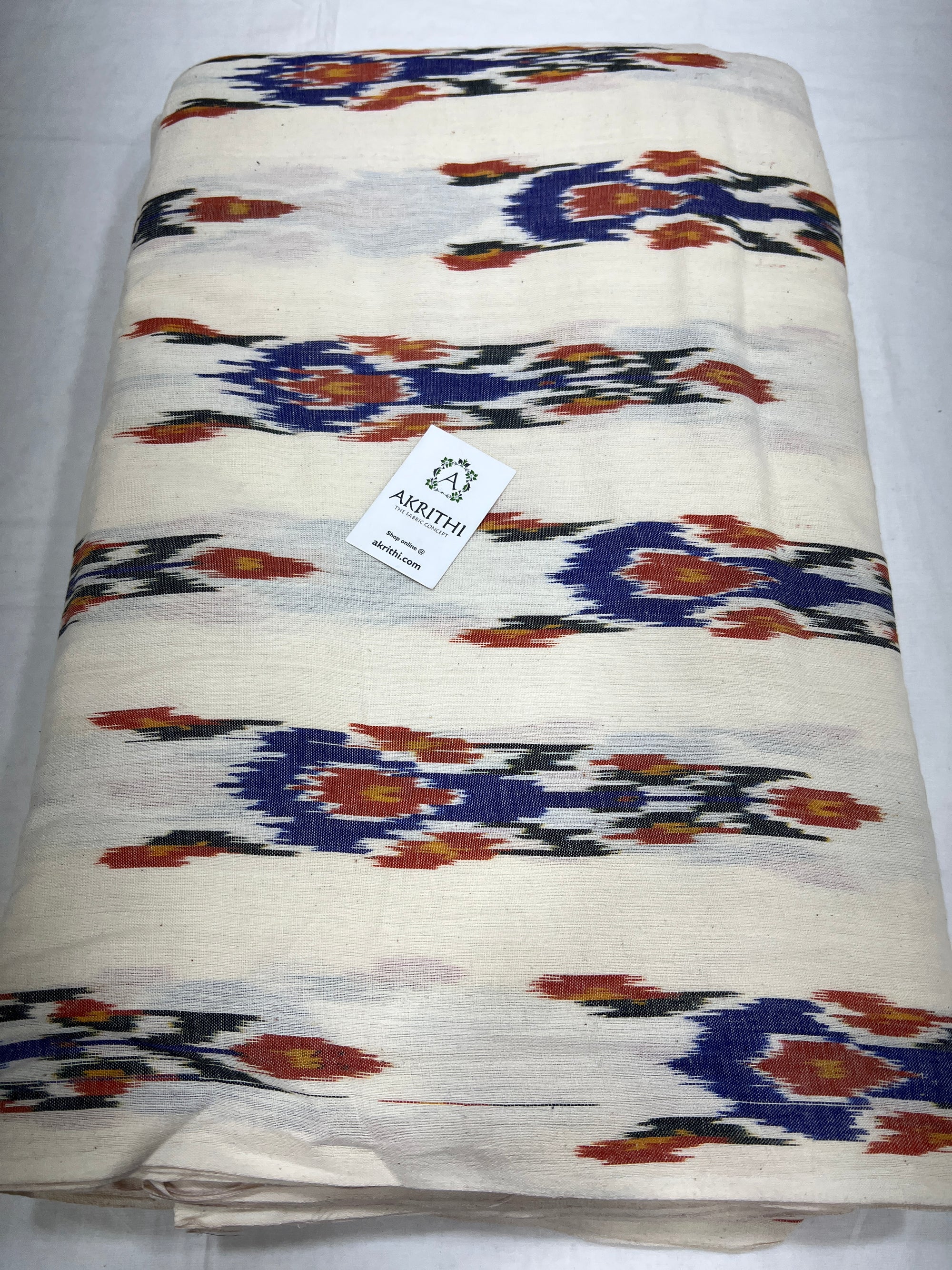 Handloom Ikat pure cotton fabric
