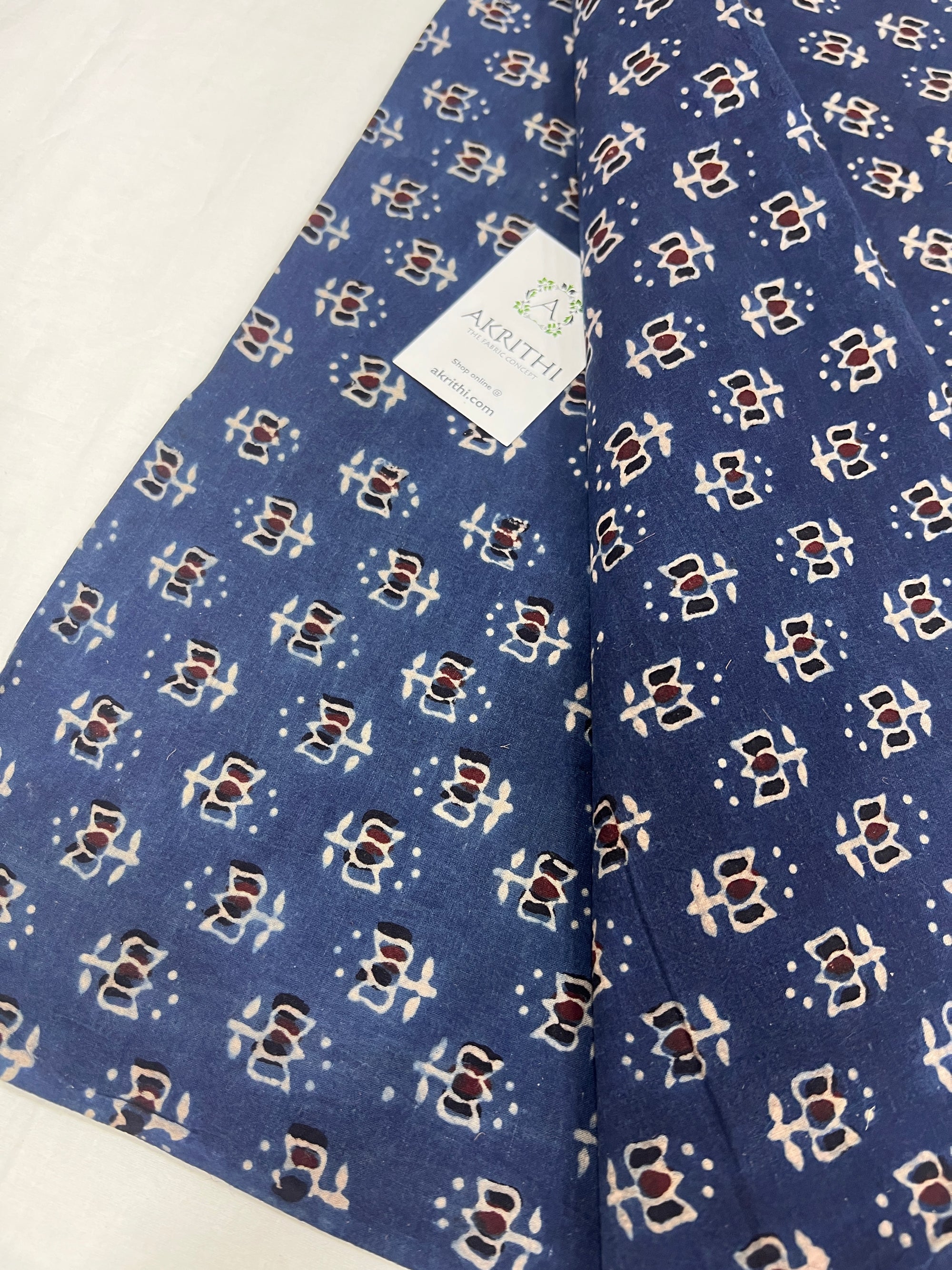 Ajrakh pure cotton fabric