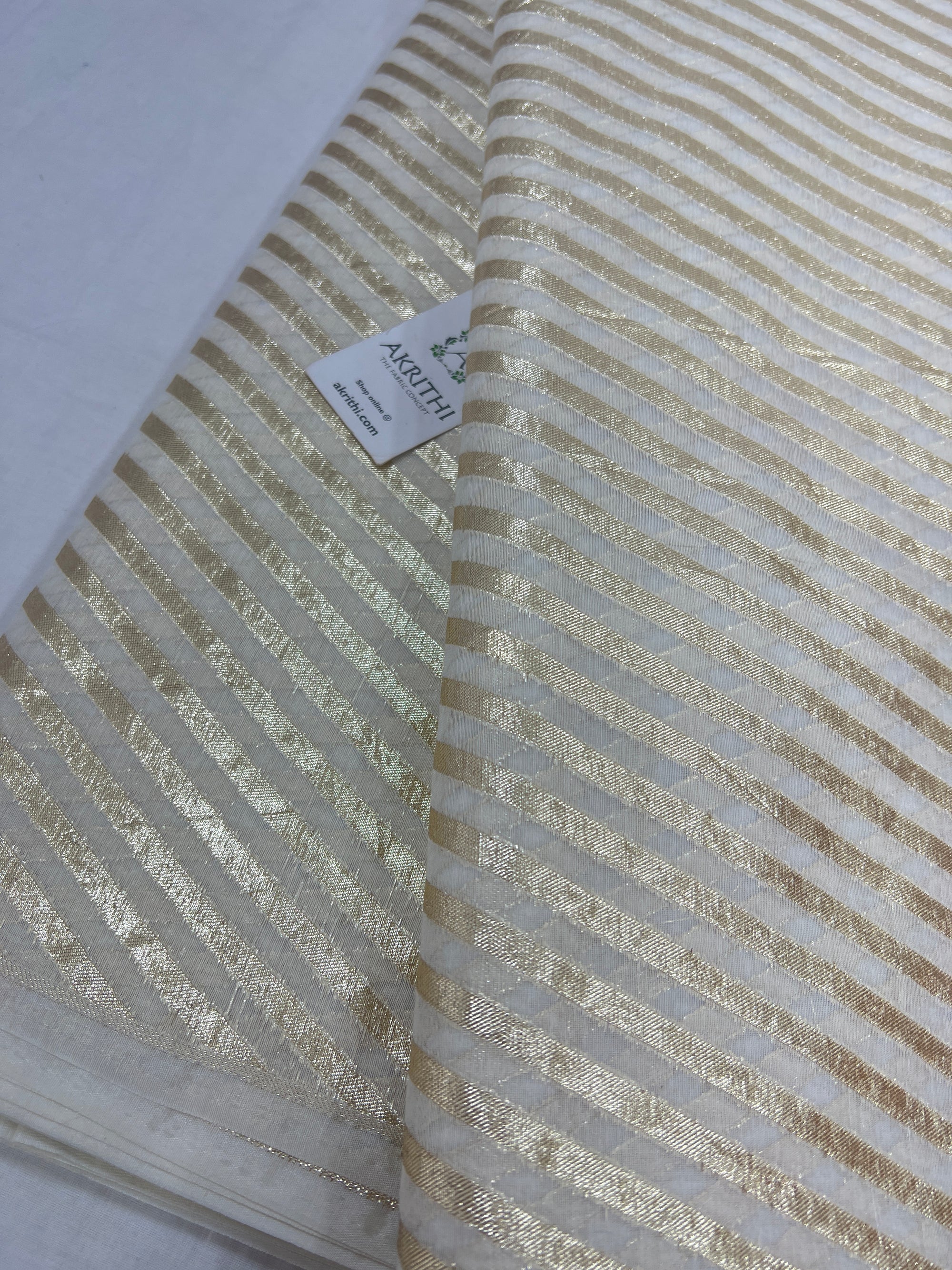 Dyeable banarasi Handloom chanderi lurex fabric
