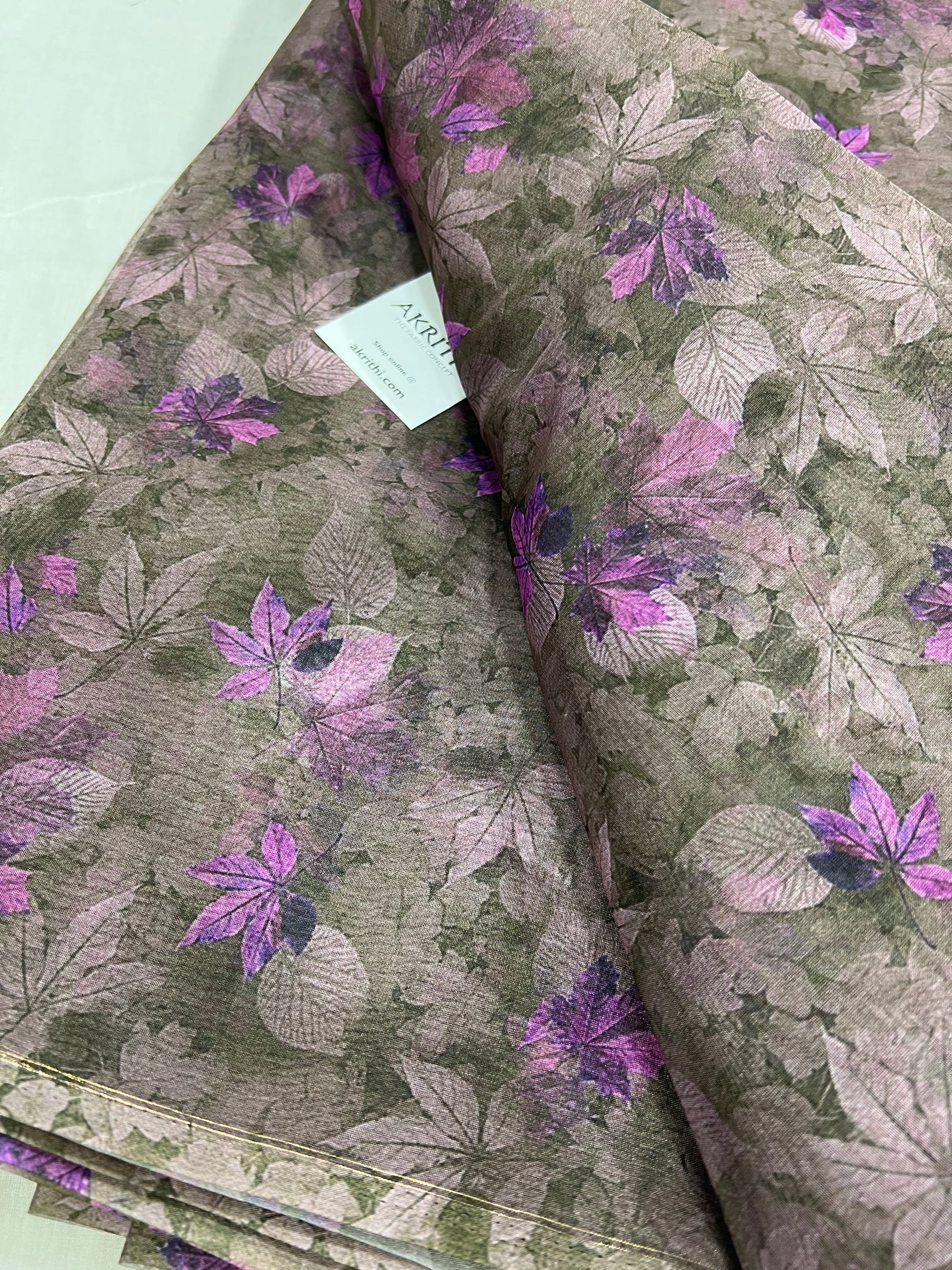 Printed organza fabric