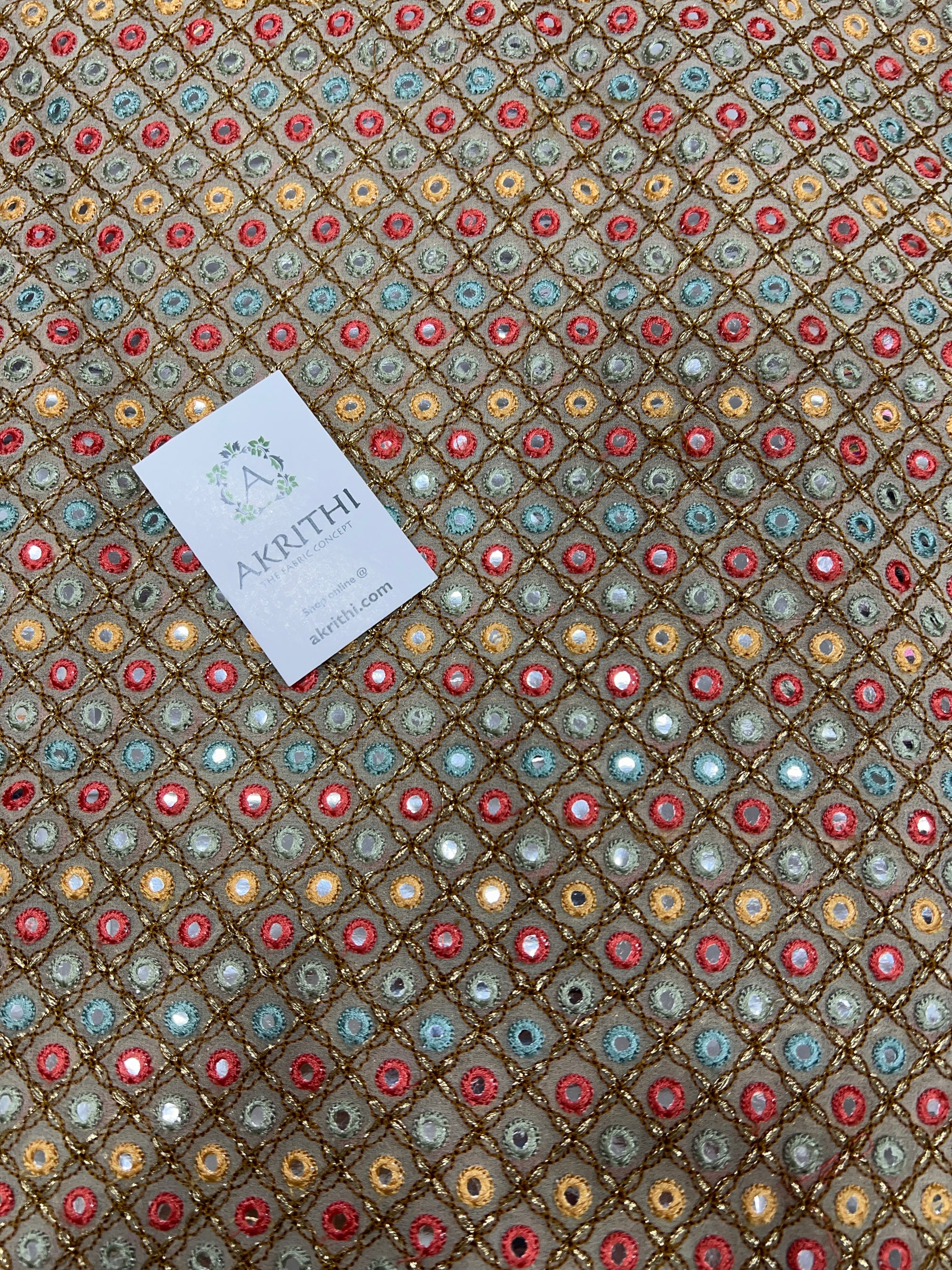 Heavy Embroidered georgette fabric