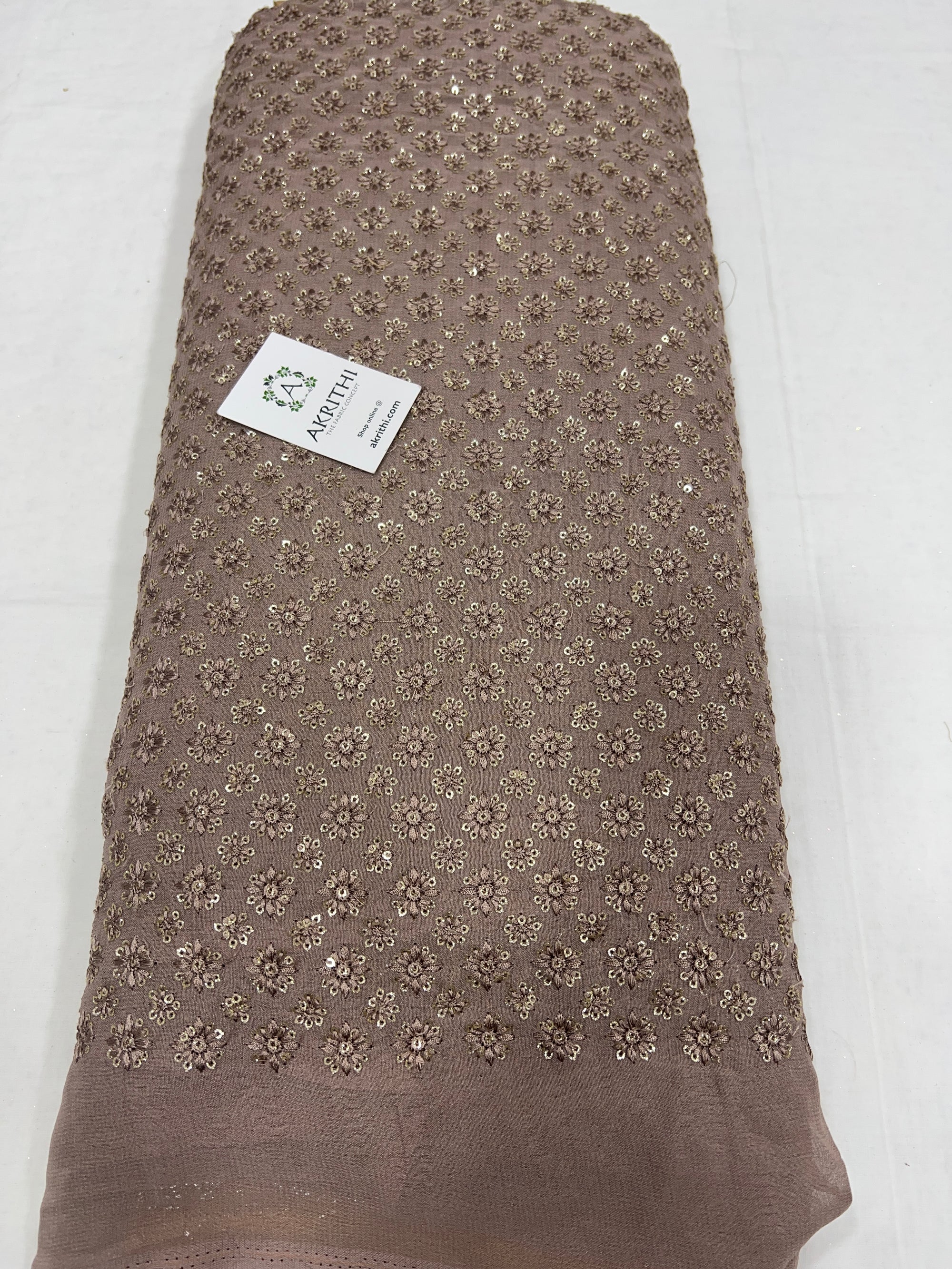 Embroidered on pure georgette fabric