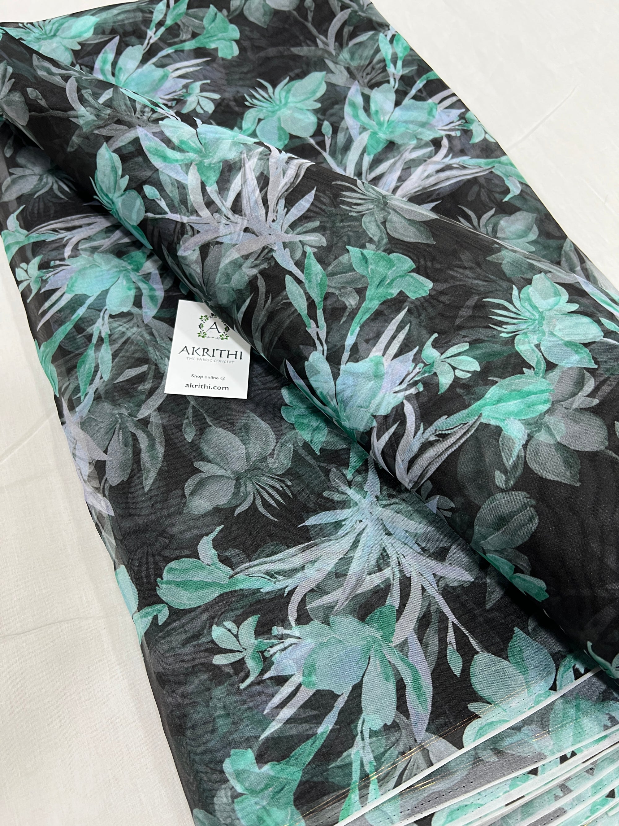 Printed organza fabric