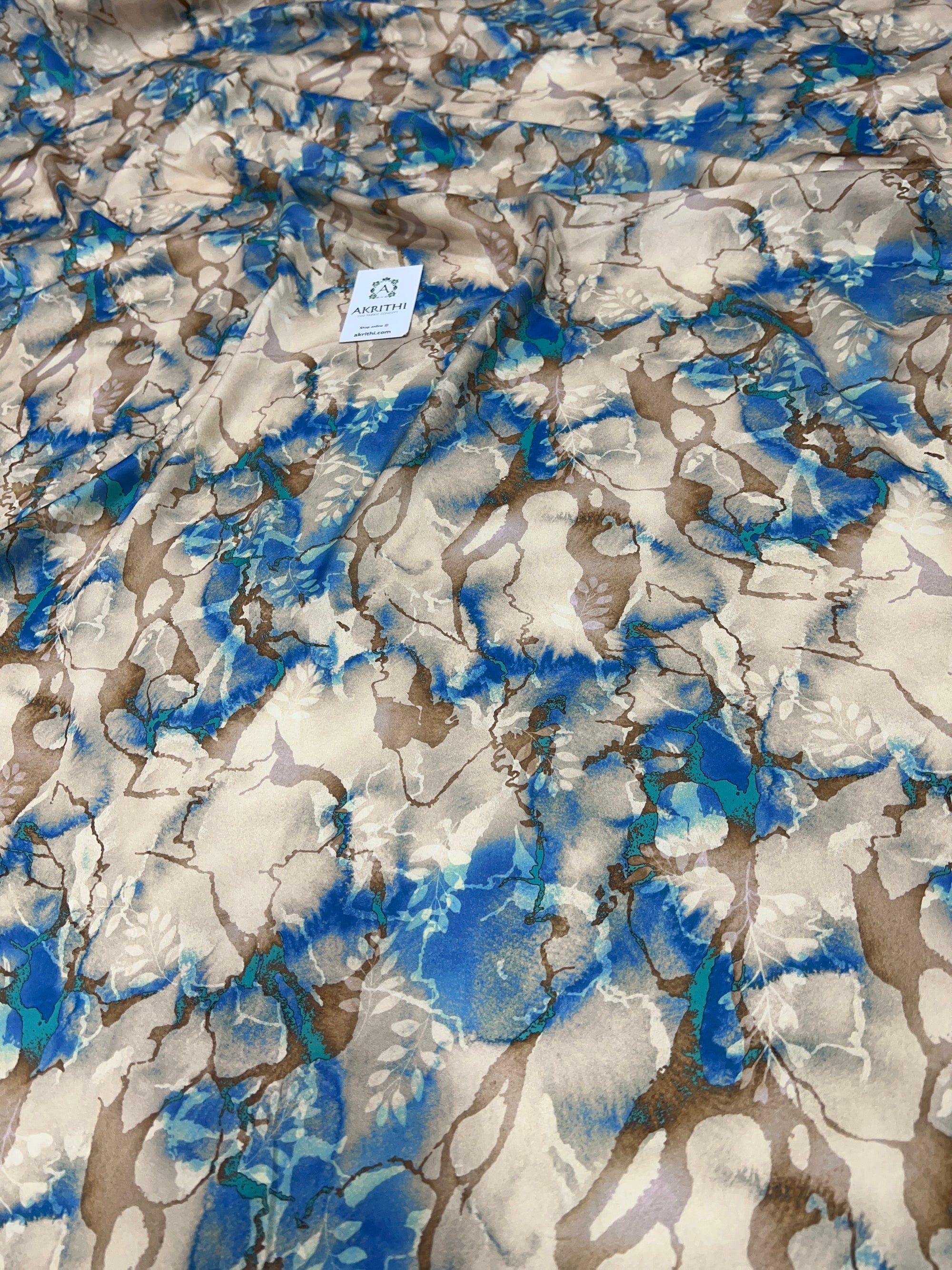Digital printed modal satin fabric