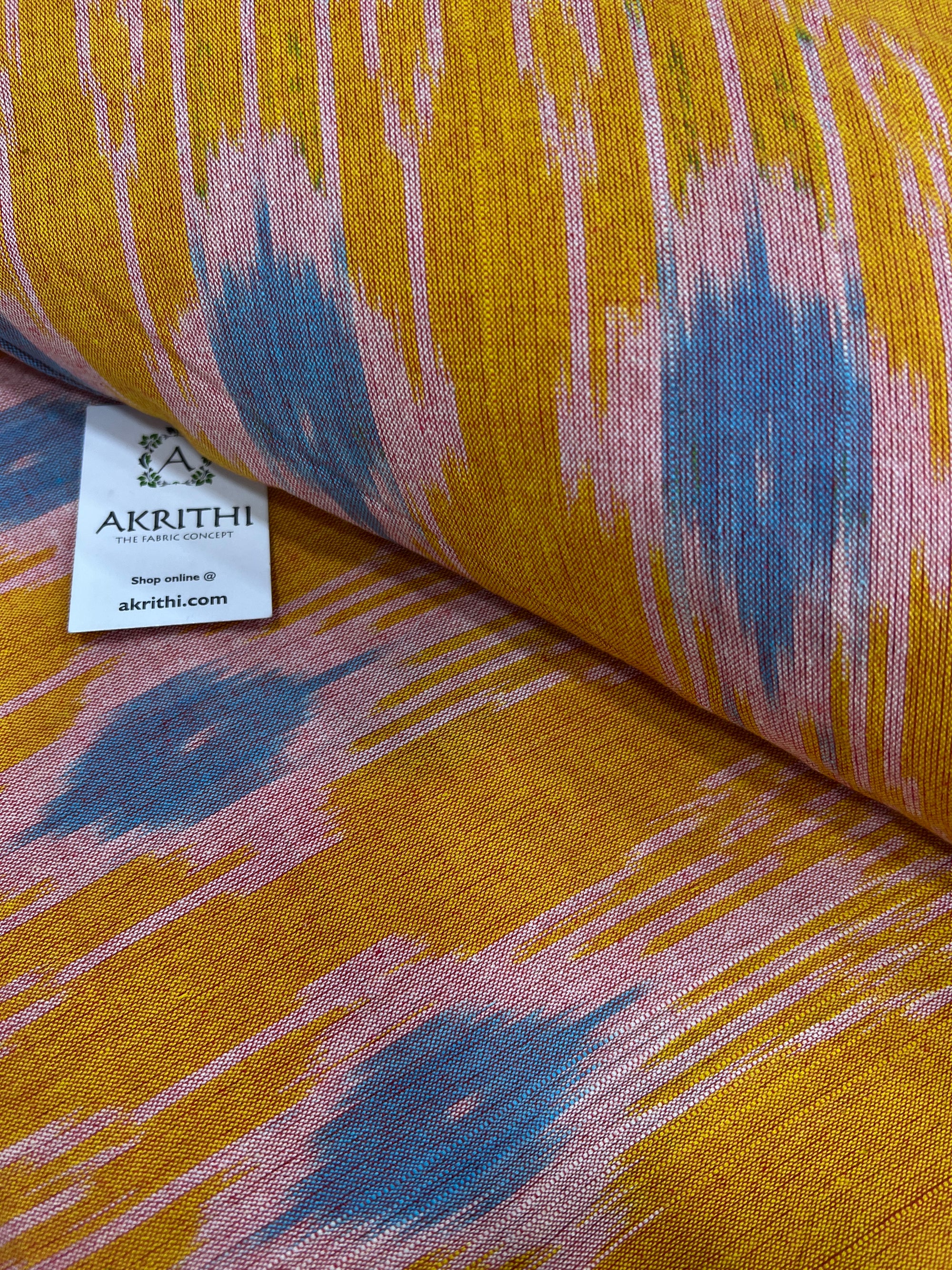Handloom Ikat pure cotton fabric