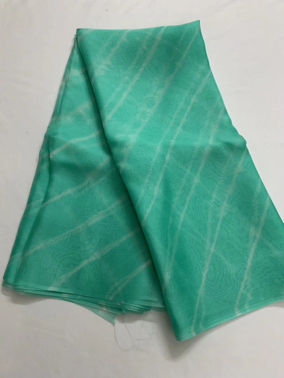 LEHERIYA TIE AND DYE PURE SILK ORGANZA FABRIC