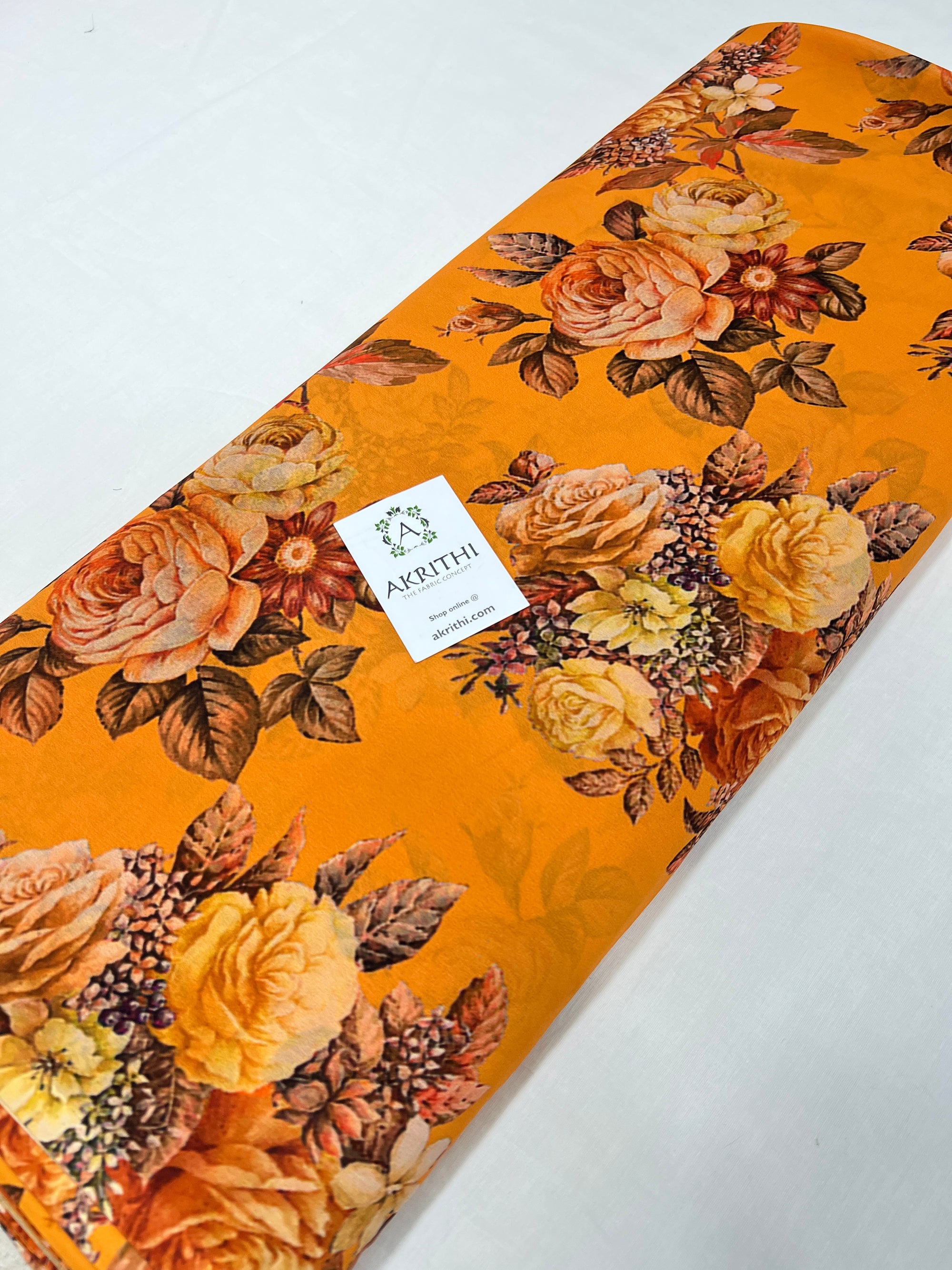 Digital floral printed georgette fabric
