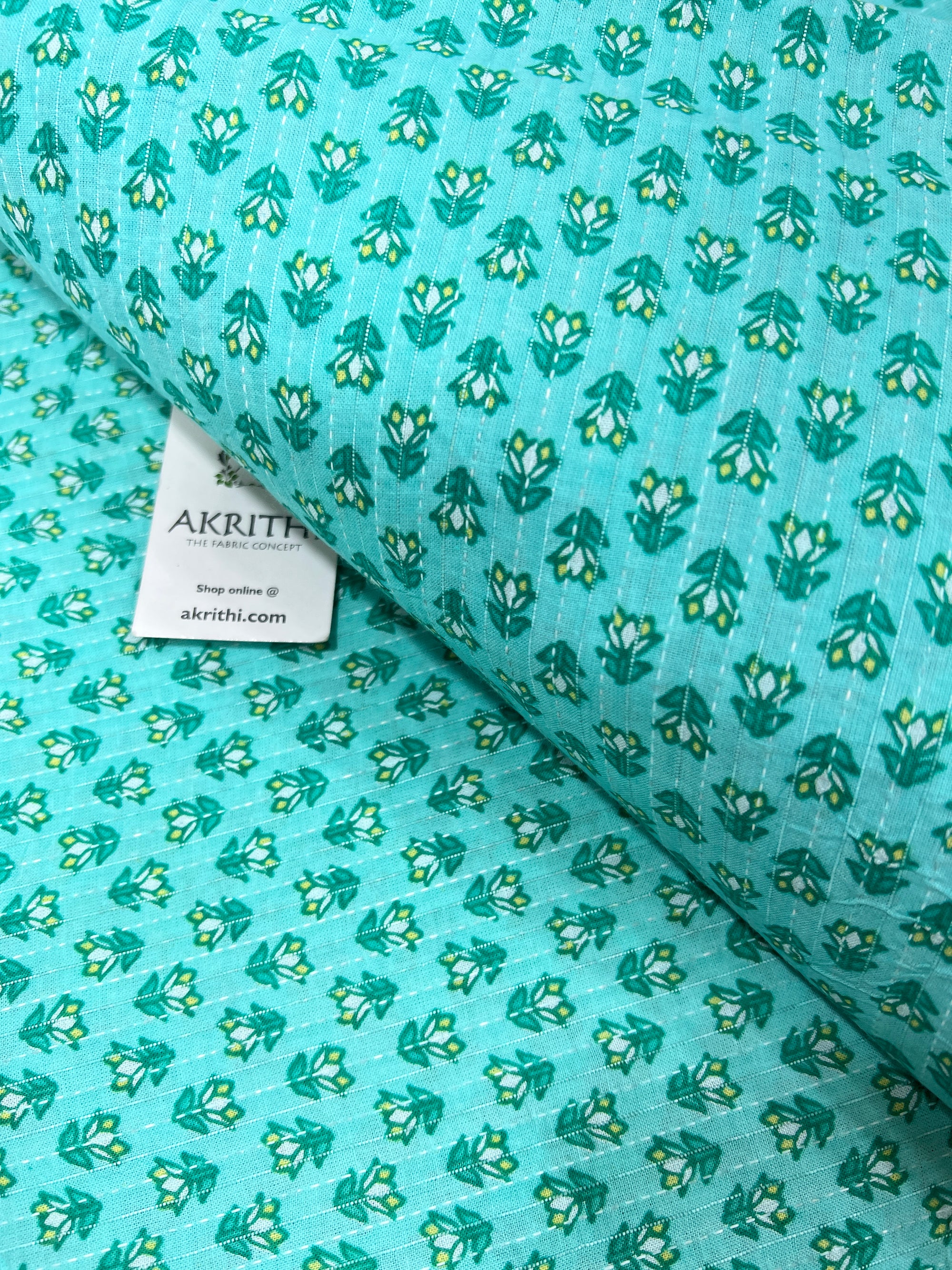 Kantha Printed pure cotton fabric