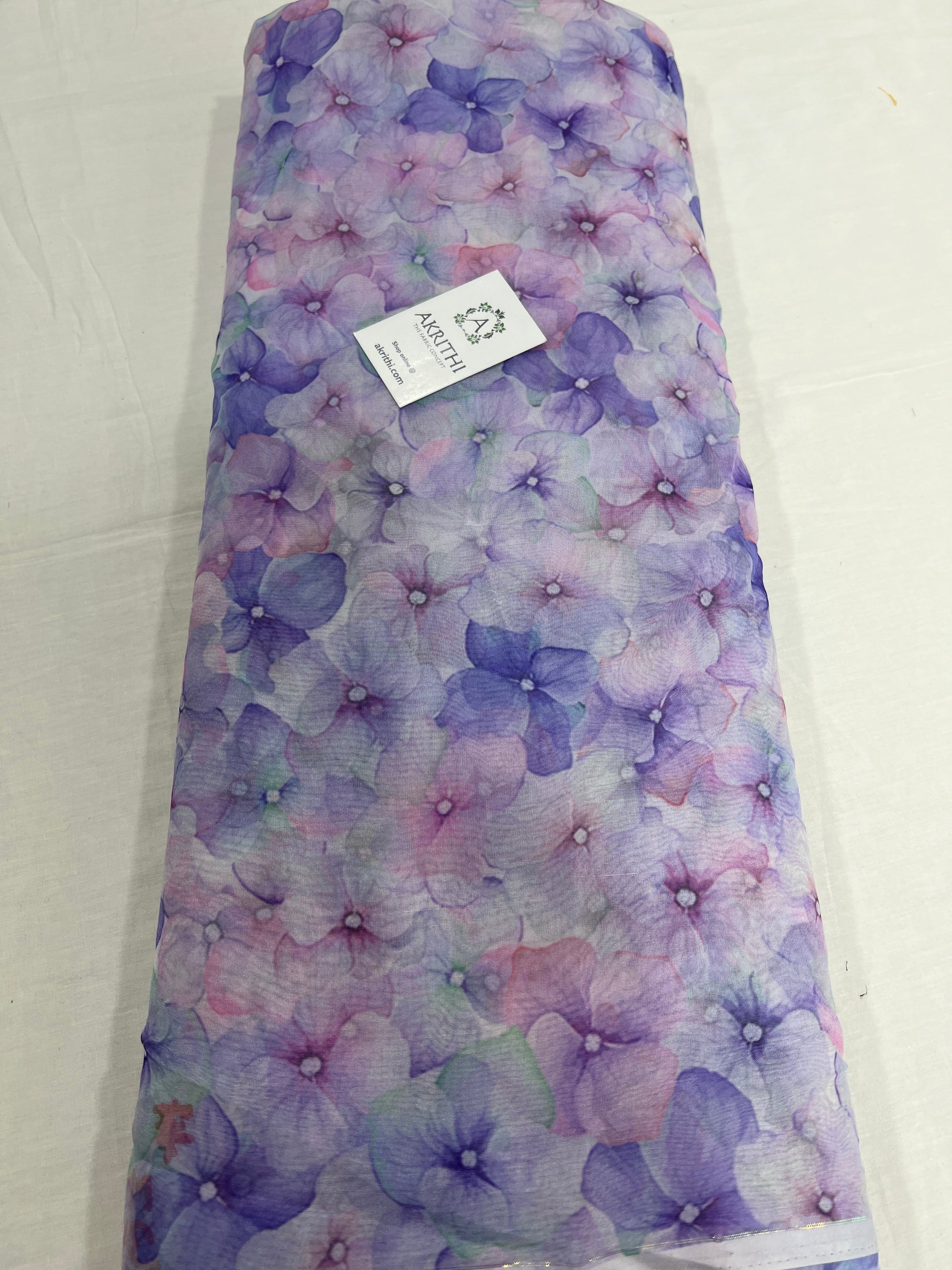 Printed organza fabric