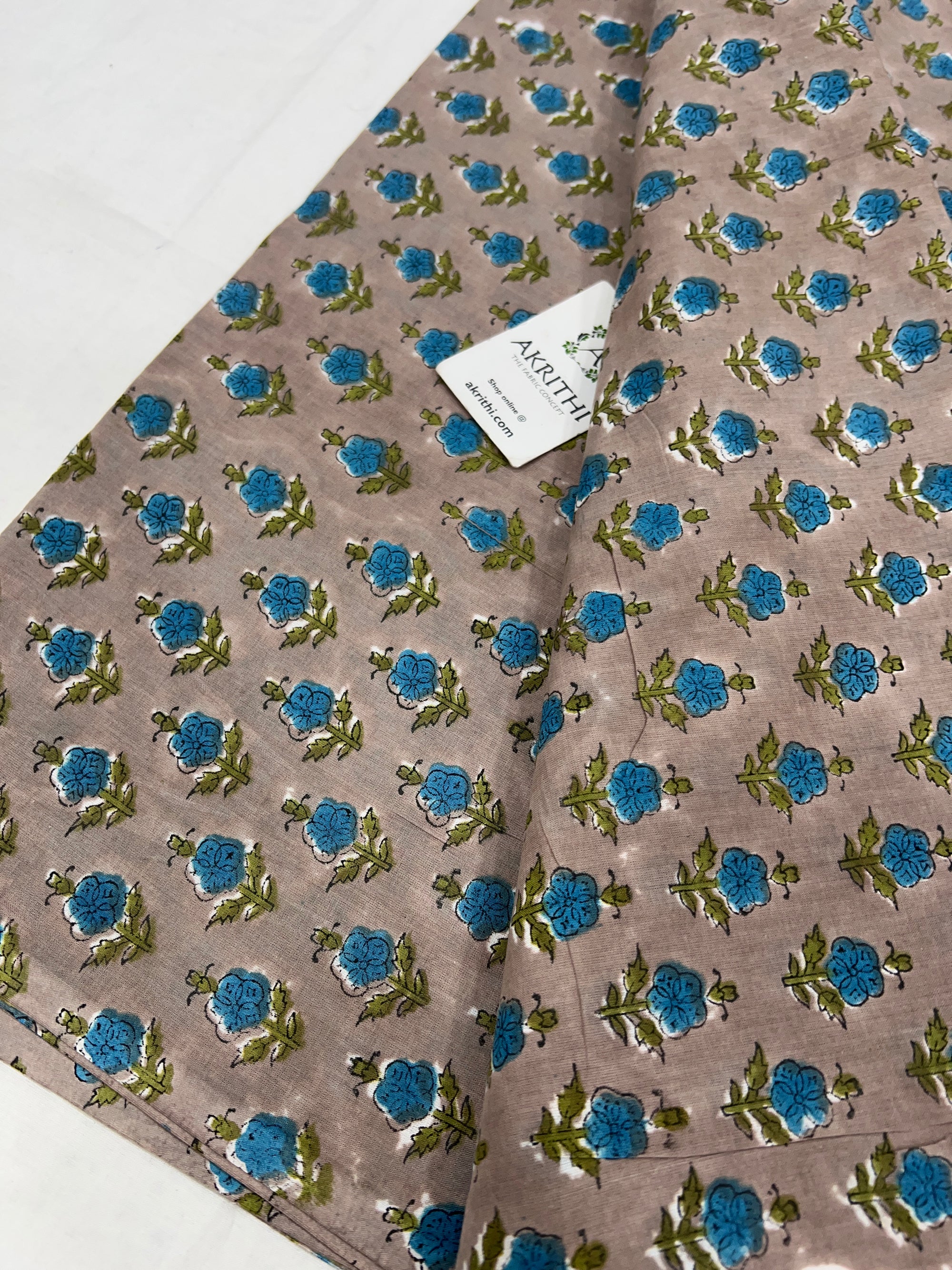 Hand block Printed pure cotton fabric