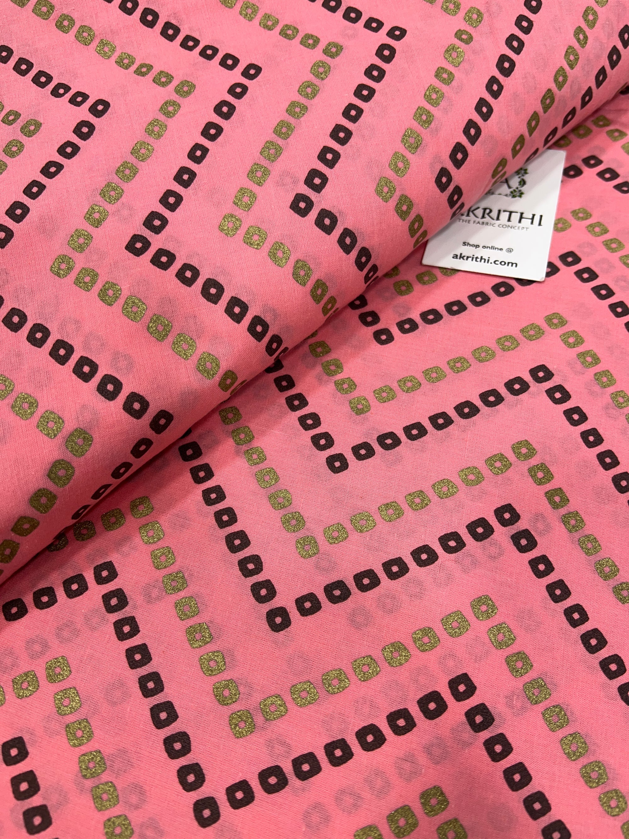 Printed pure cotton fabric