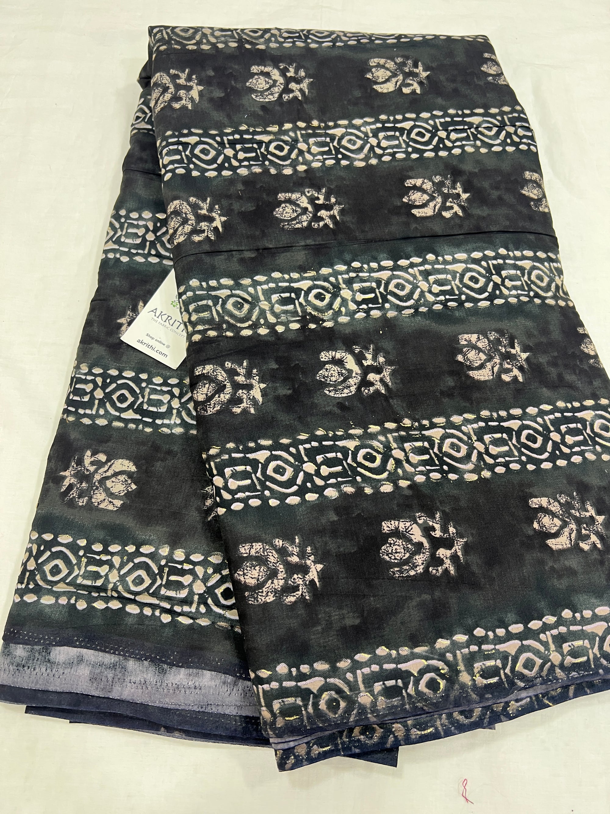Printed viscose silk fabric