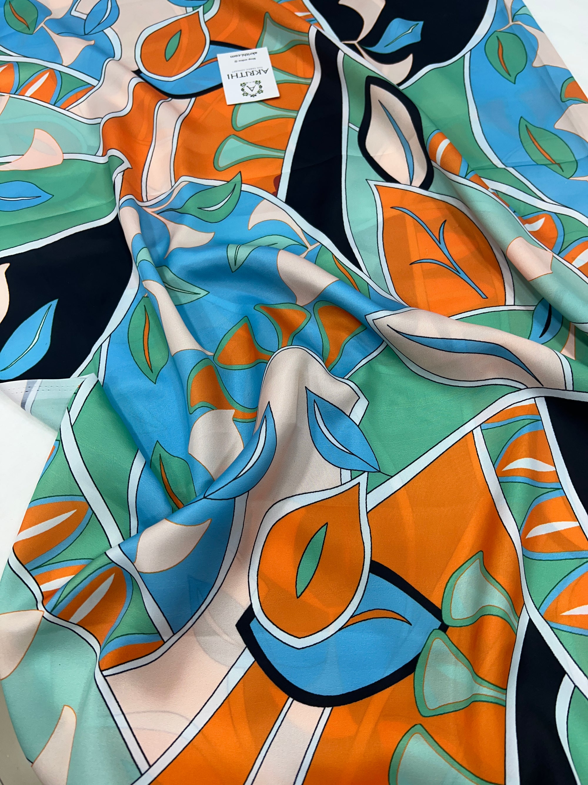 Digital printed modal satin fabric