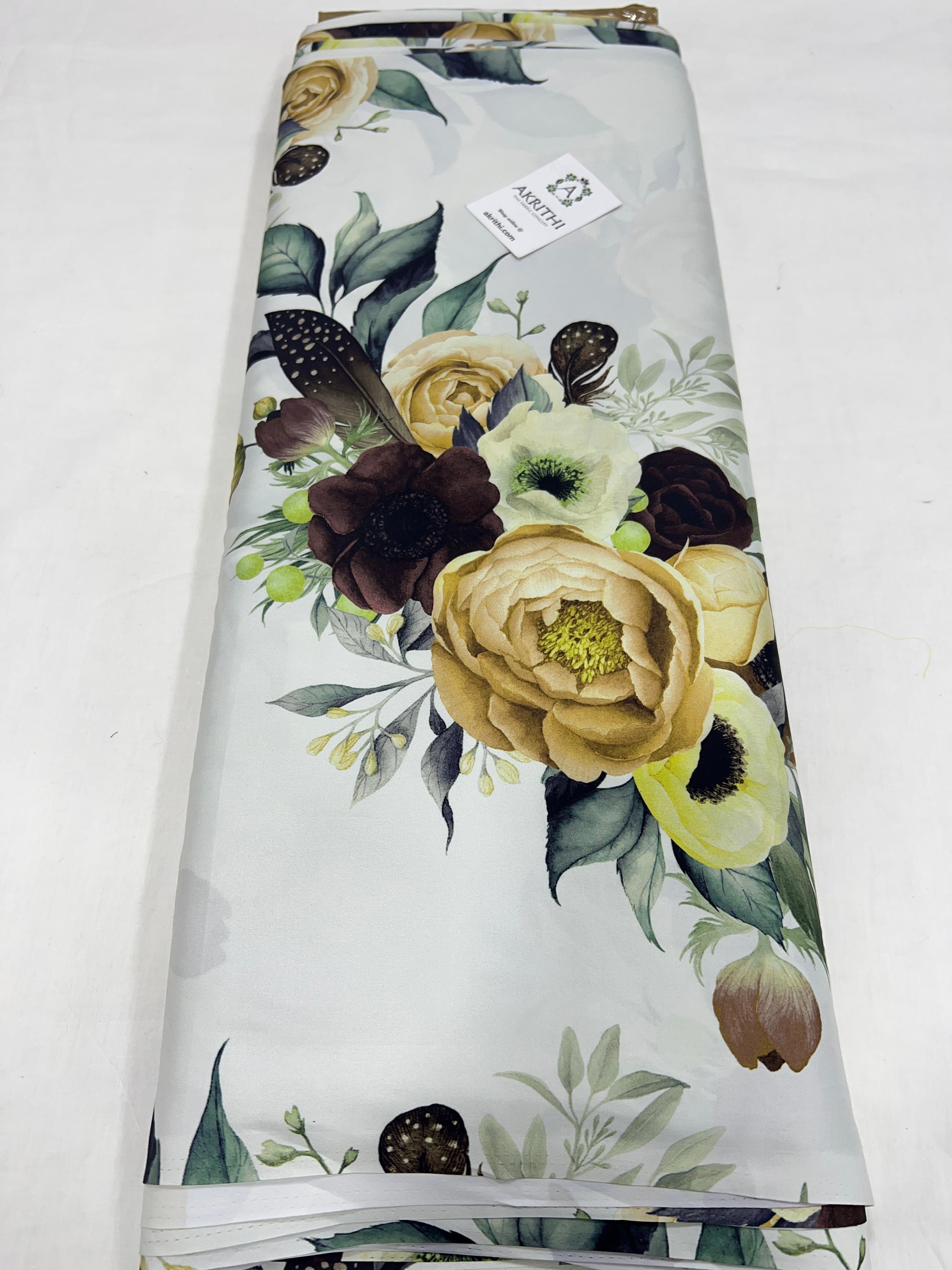 Digital printed modal satin fabric