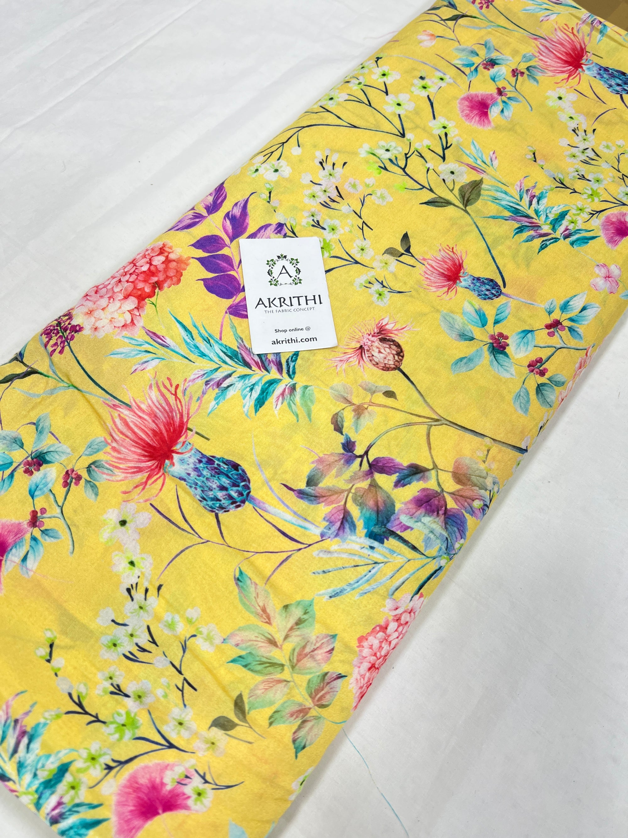Printed pure muslin fabric