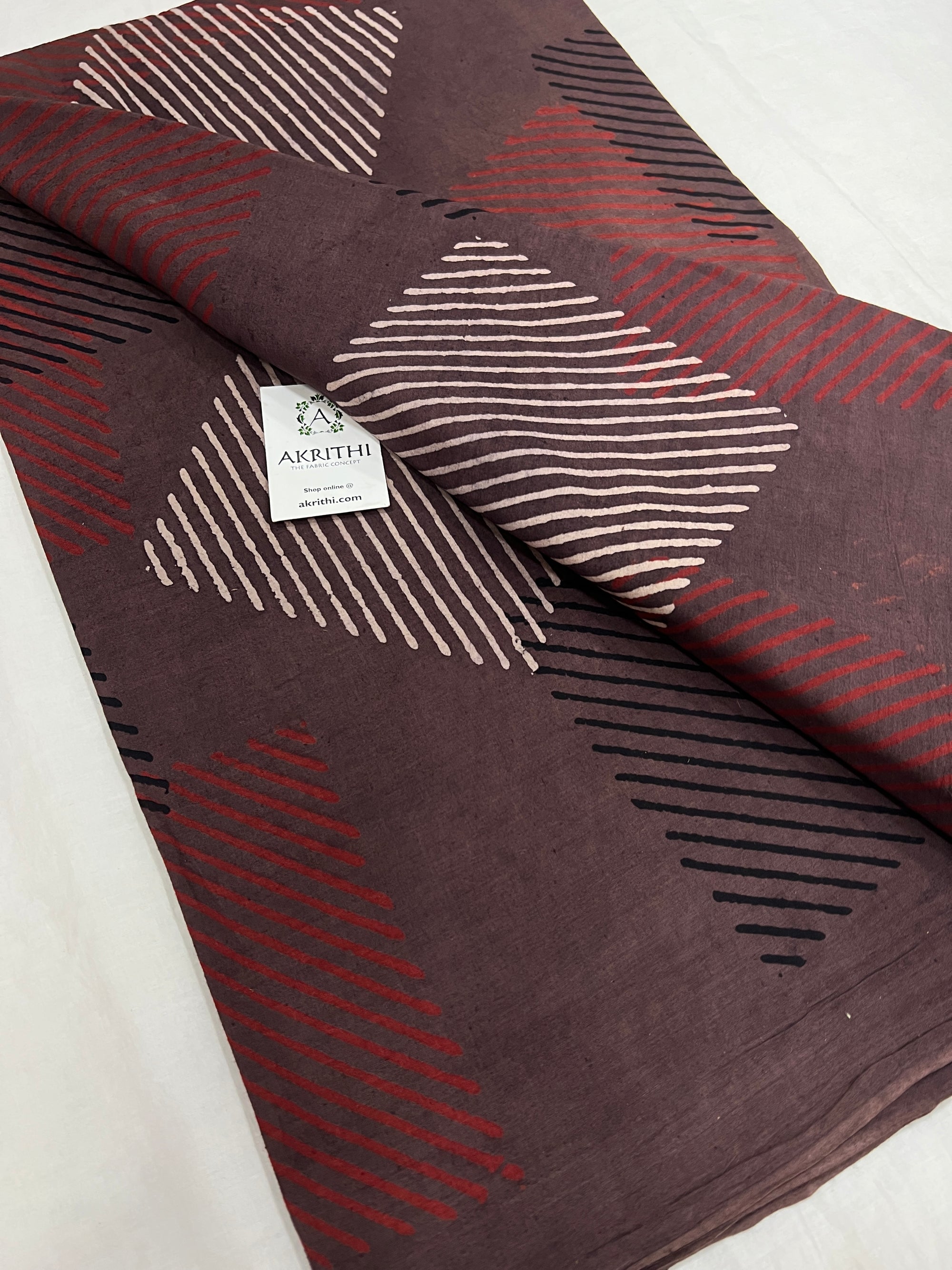Ajrakh Printed pure cotton fabric