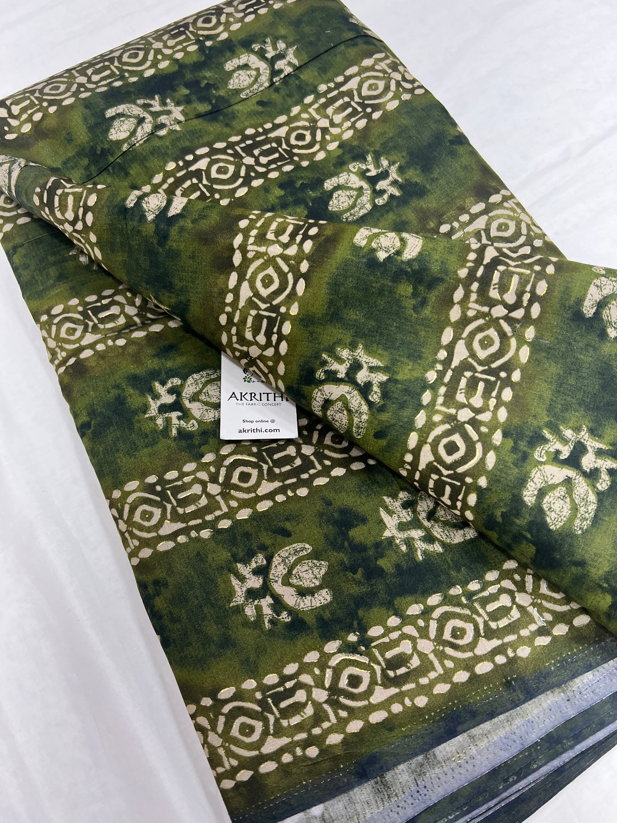 Printed viscose silk fabric