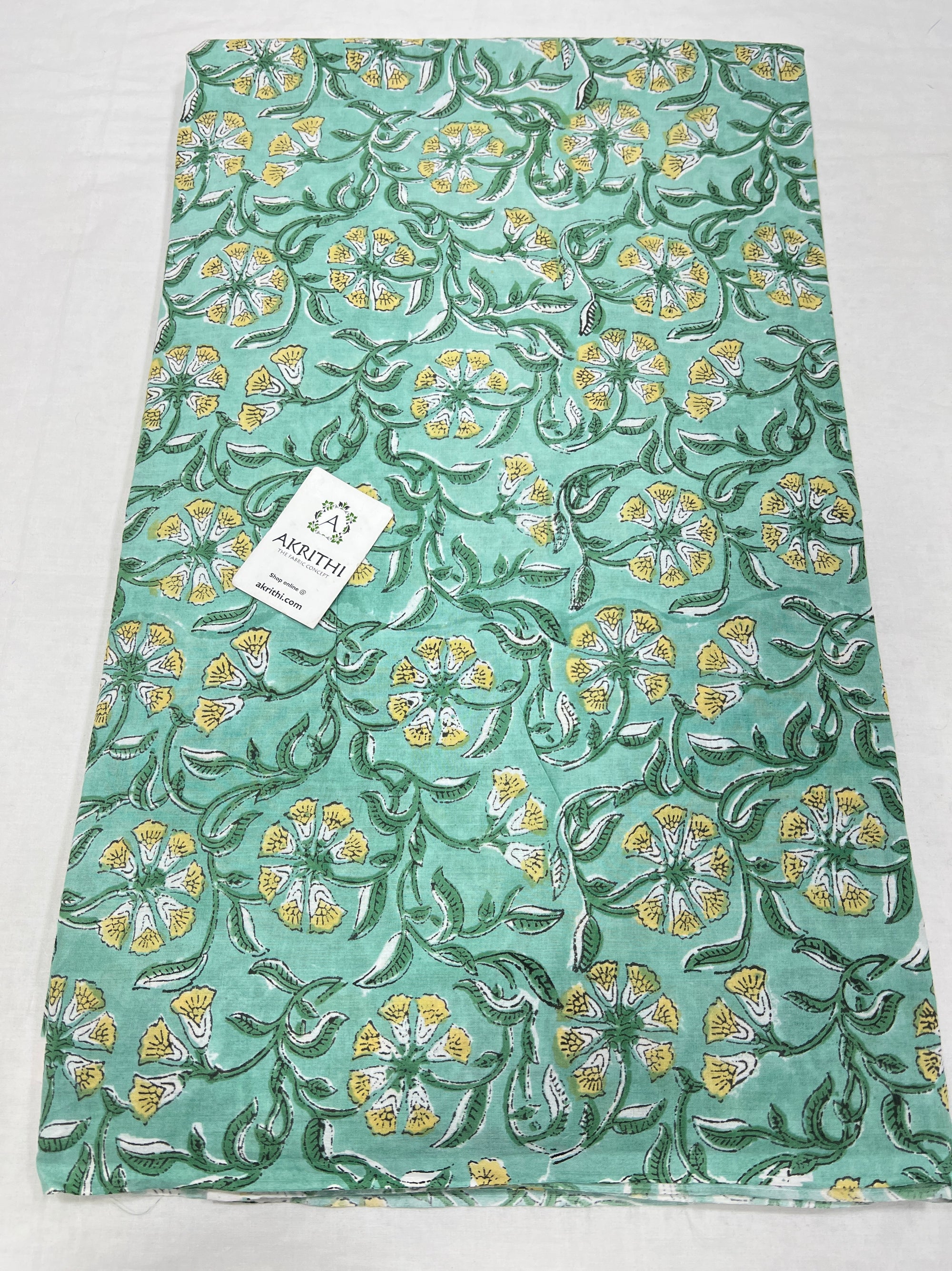 Hand block Printed pure cotton fabric