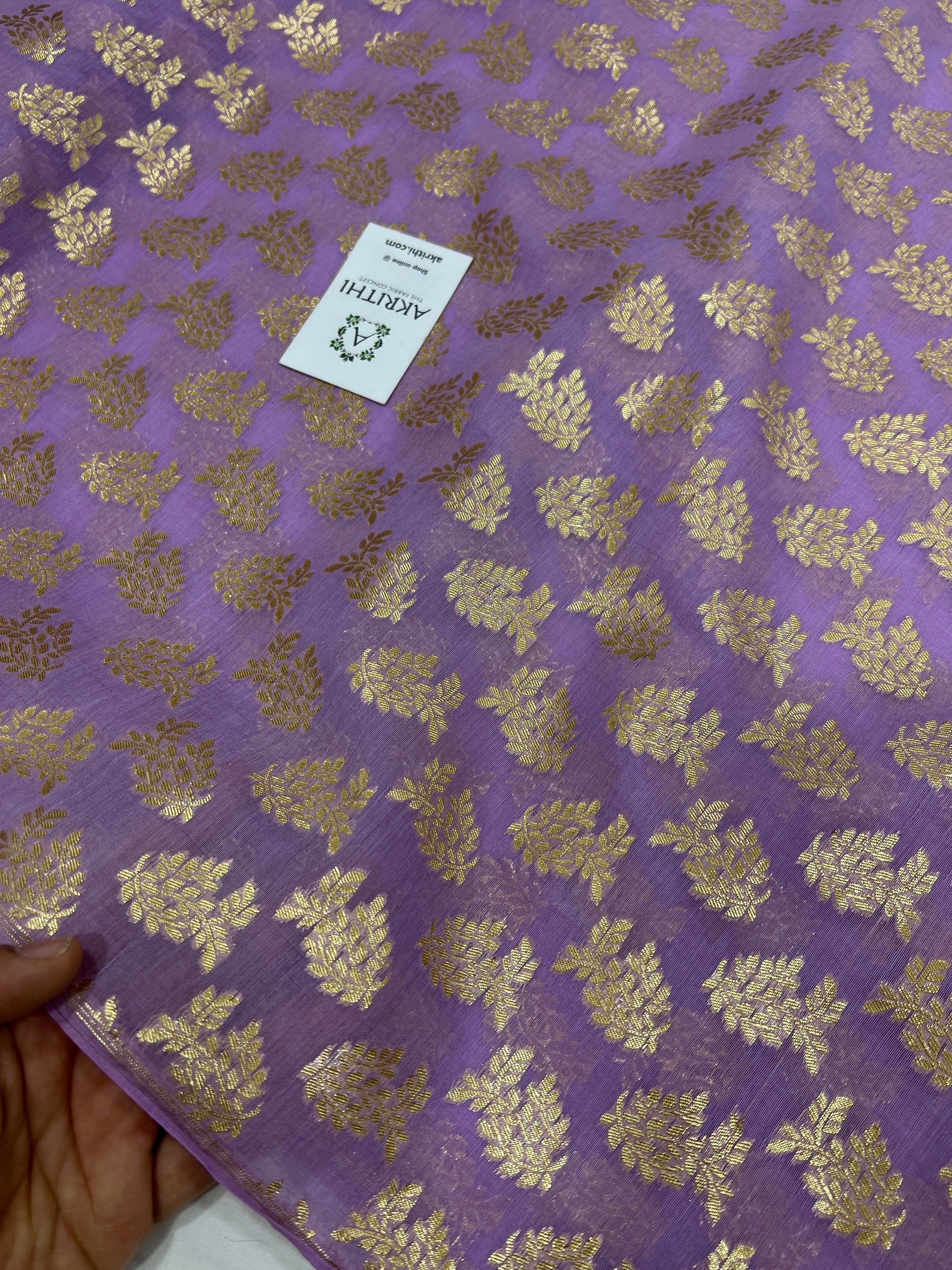 Banarasi chanderi cotton lurex fabric