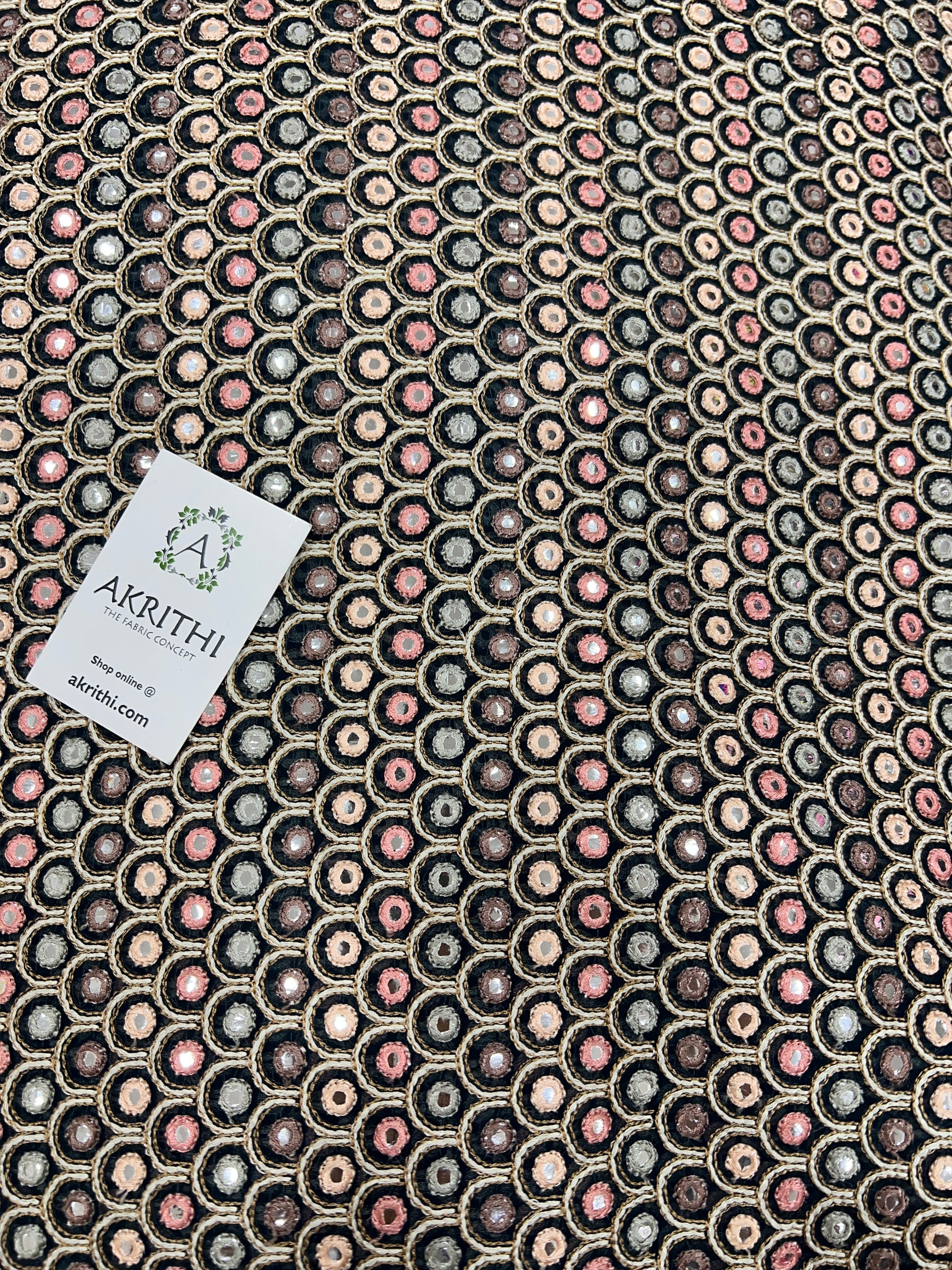 Heavy Embroidered georgette fabric