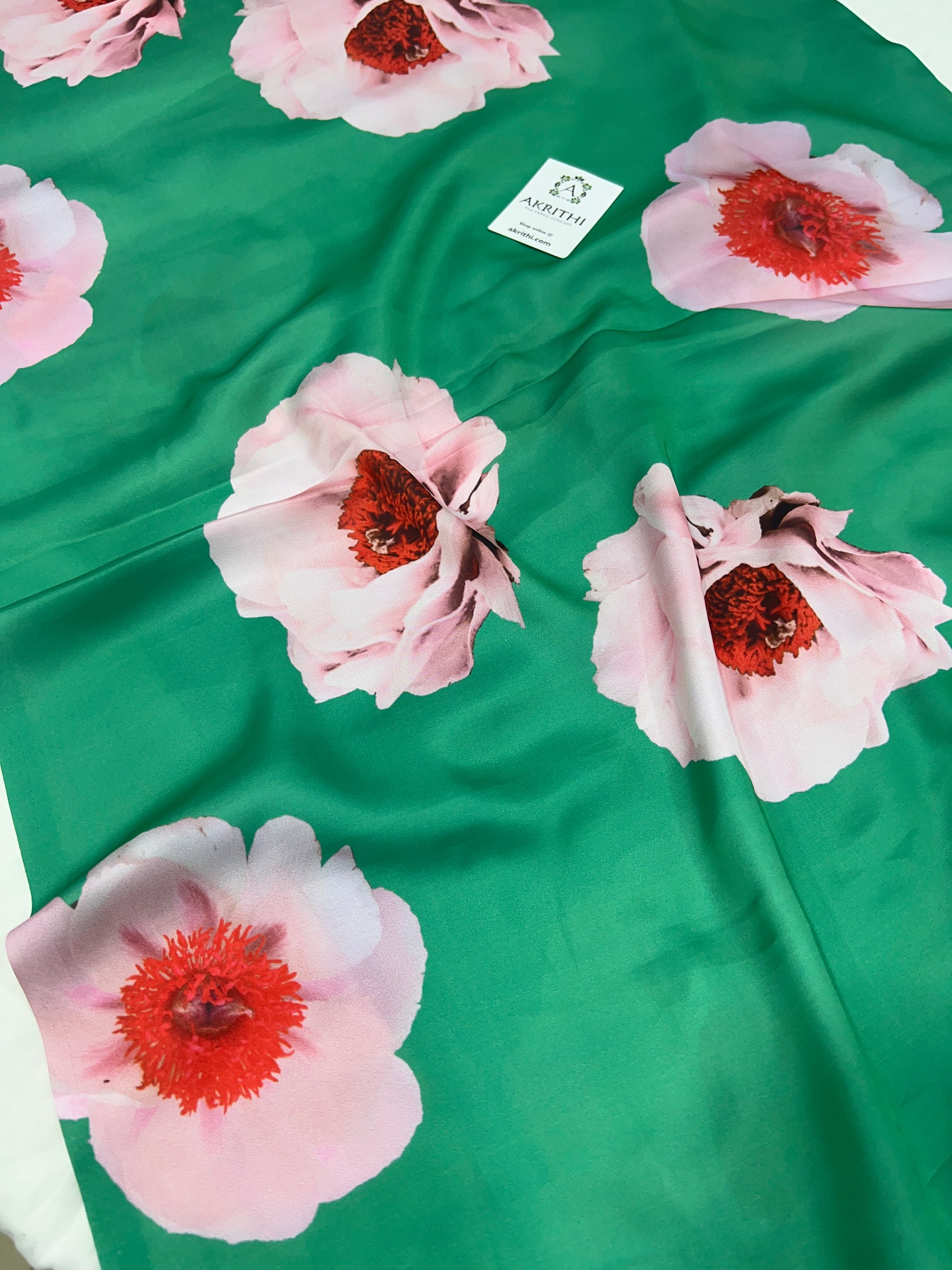 Digital printed modal satin fabric