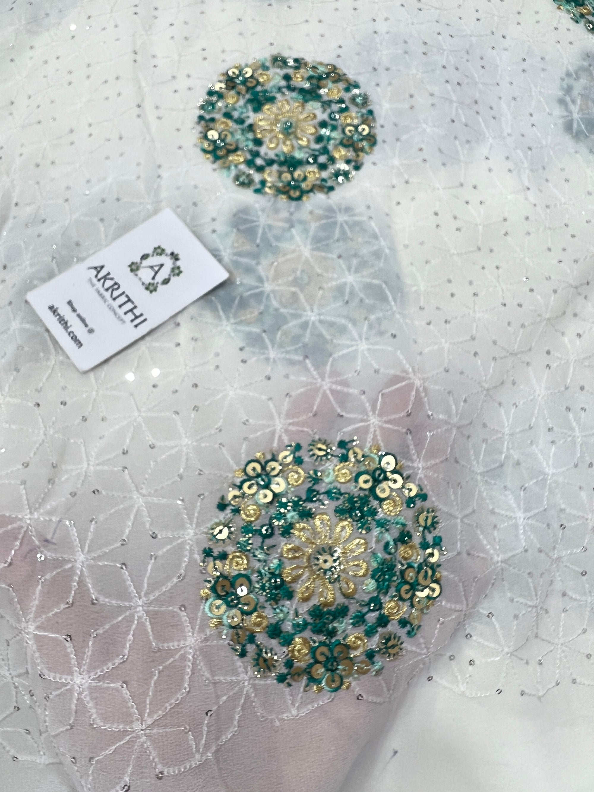 Embroidered Georgette fabric