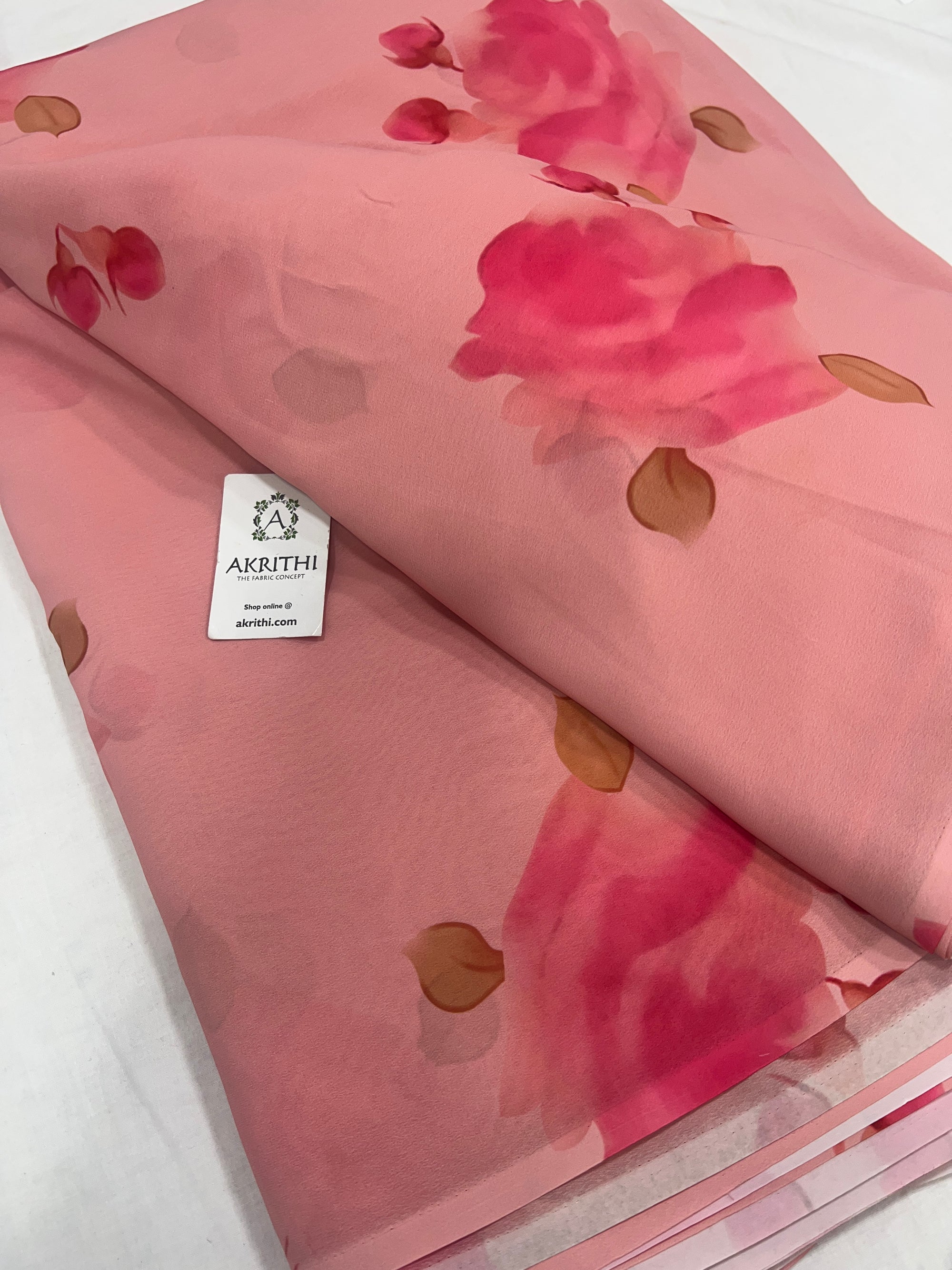 Digital floral printed georgette fabric