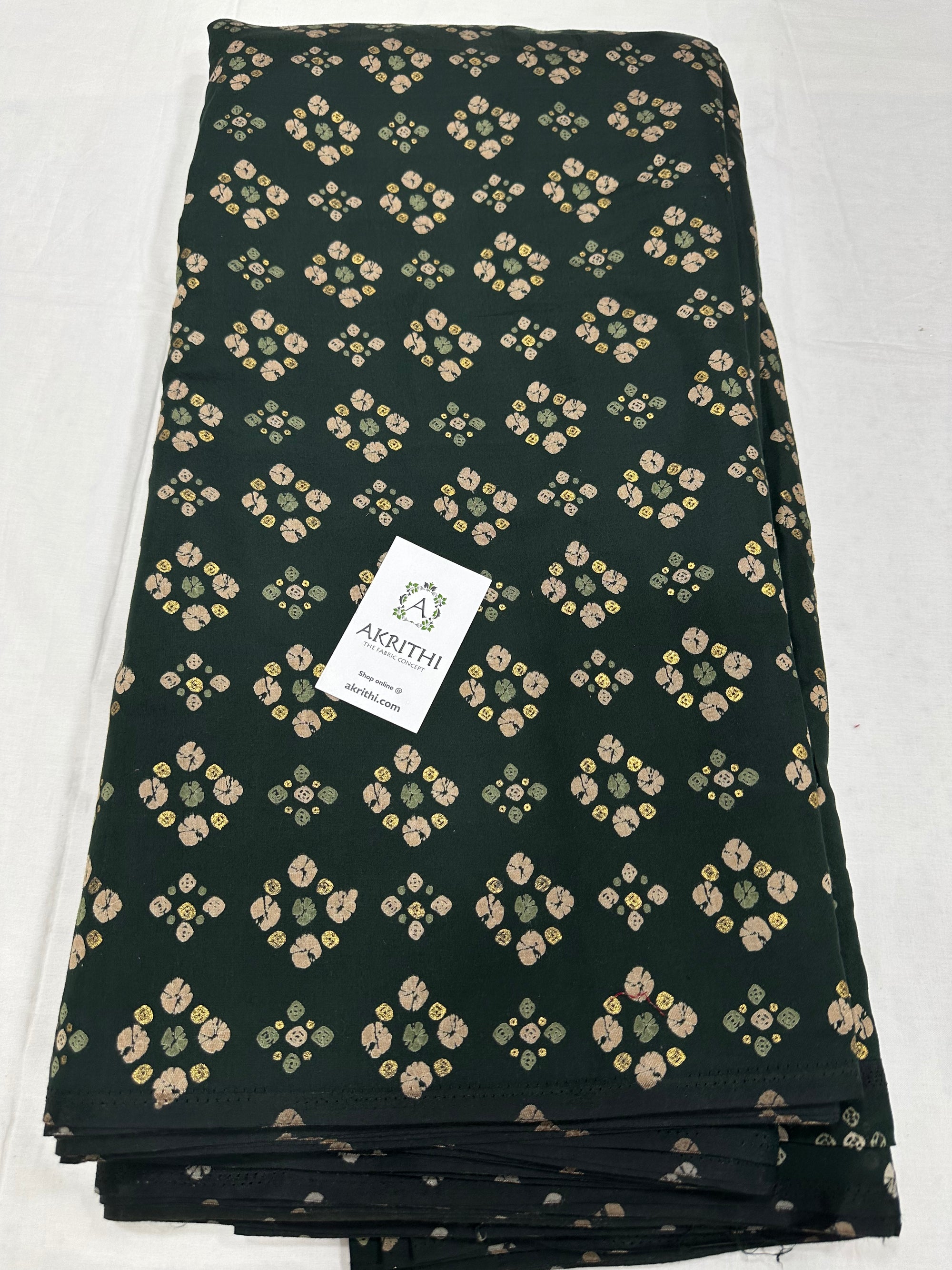 Printed silk fabric