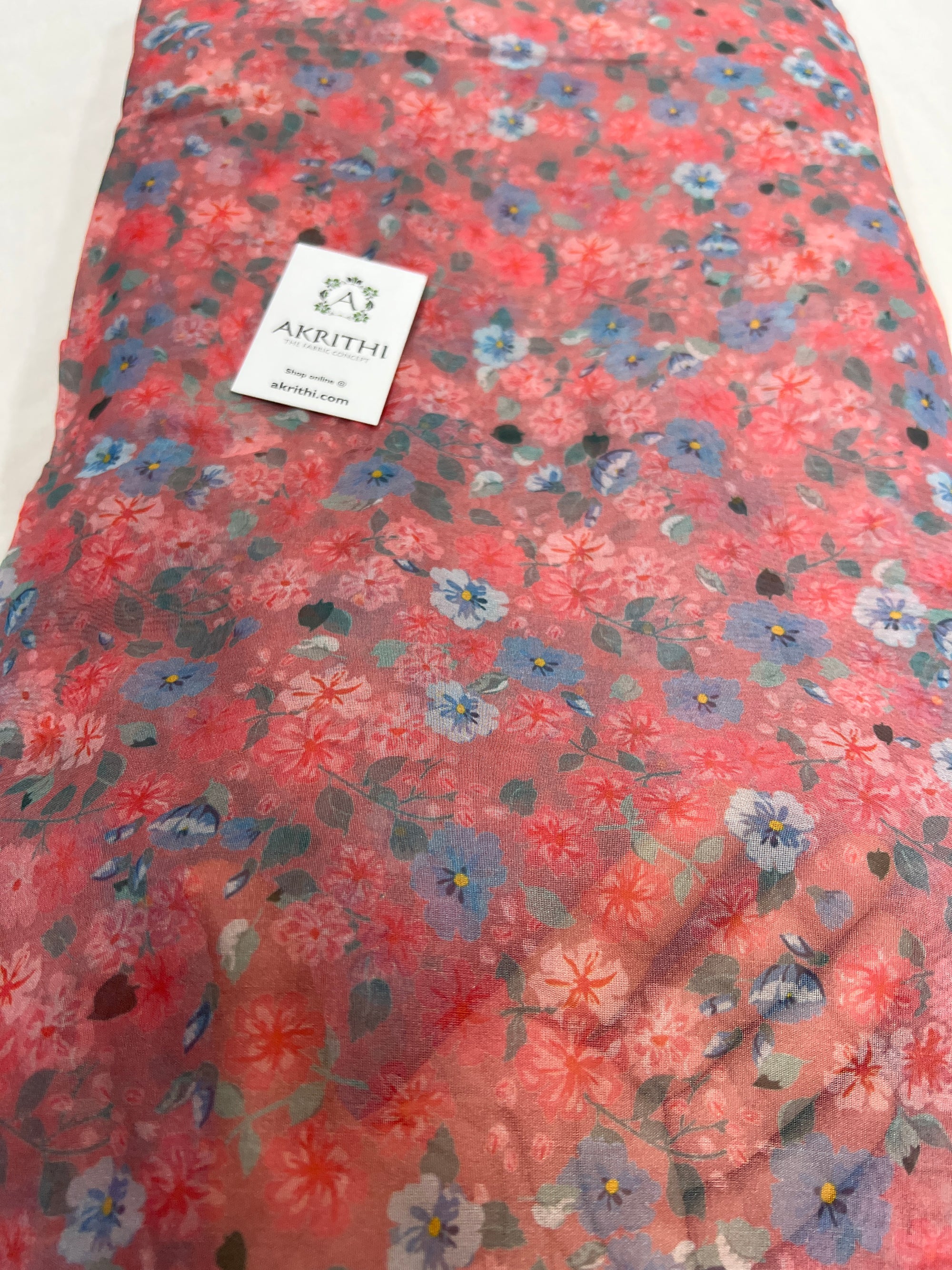 Printed organza fabric