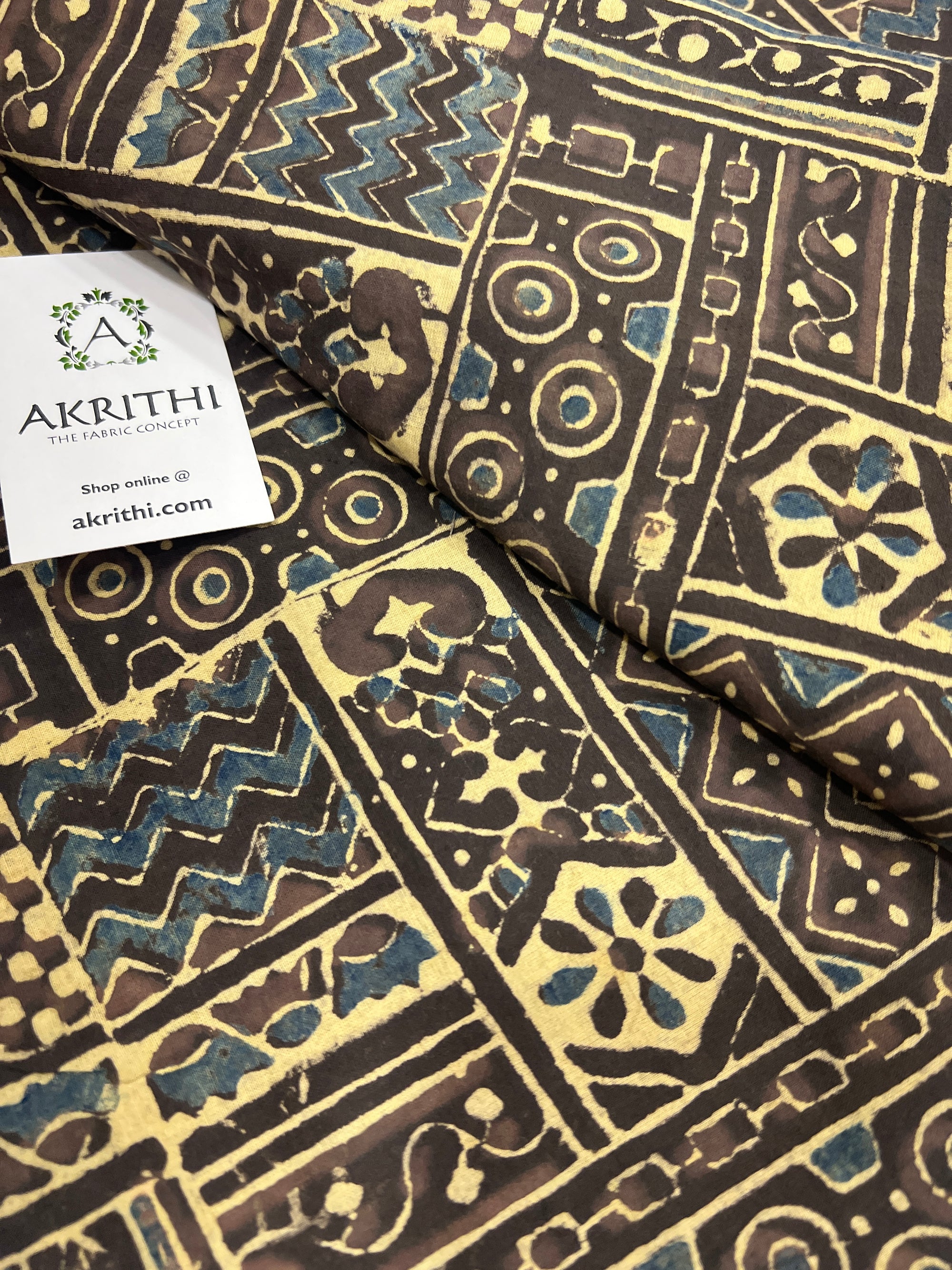 Ajrakh pure cotton fabric