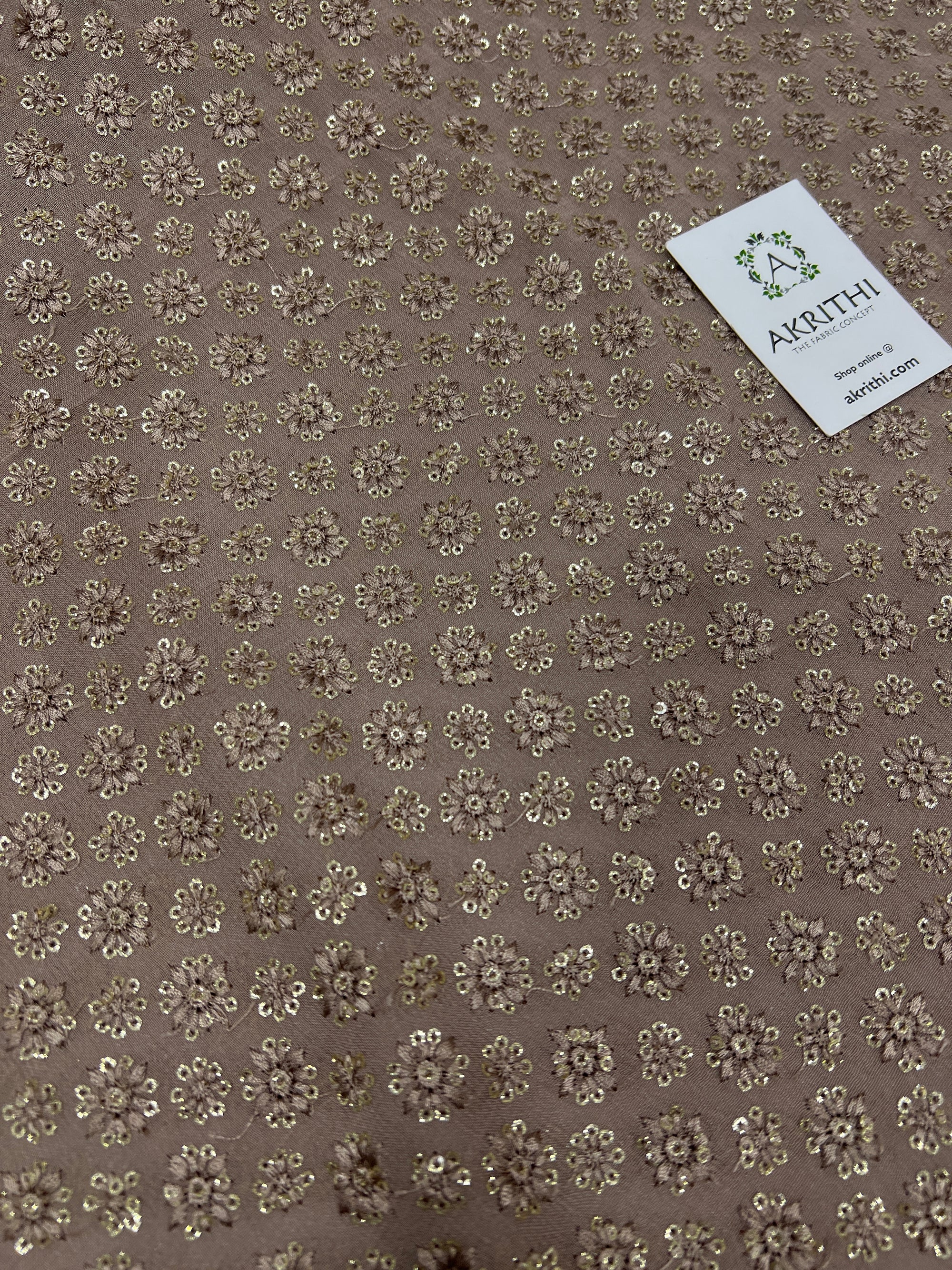 Embroidered on pure georgette fabric