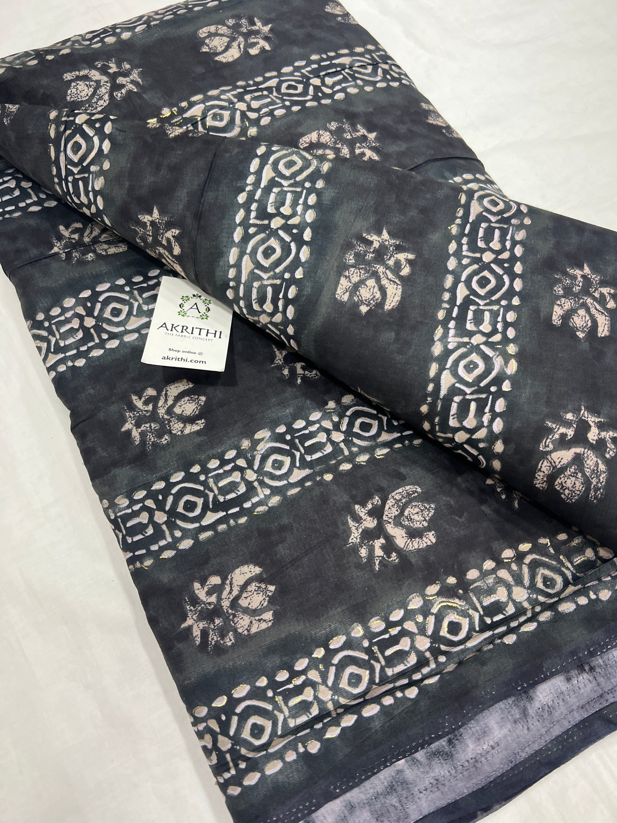 Printed viscose silk fabric