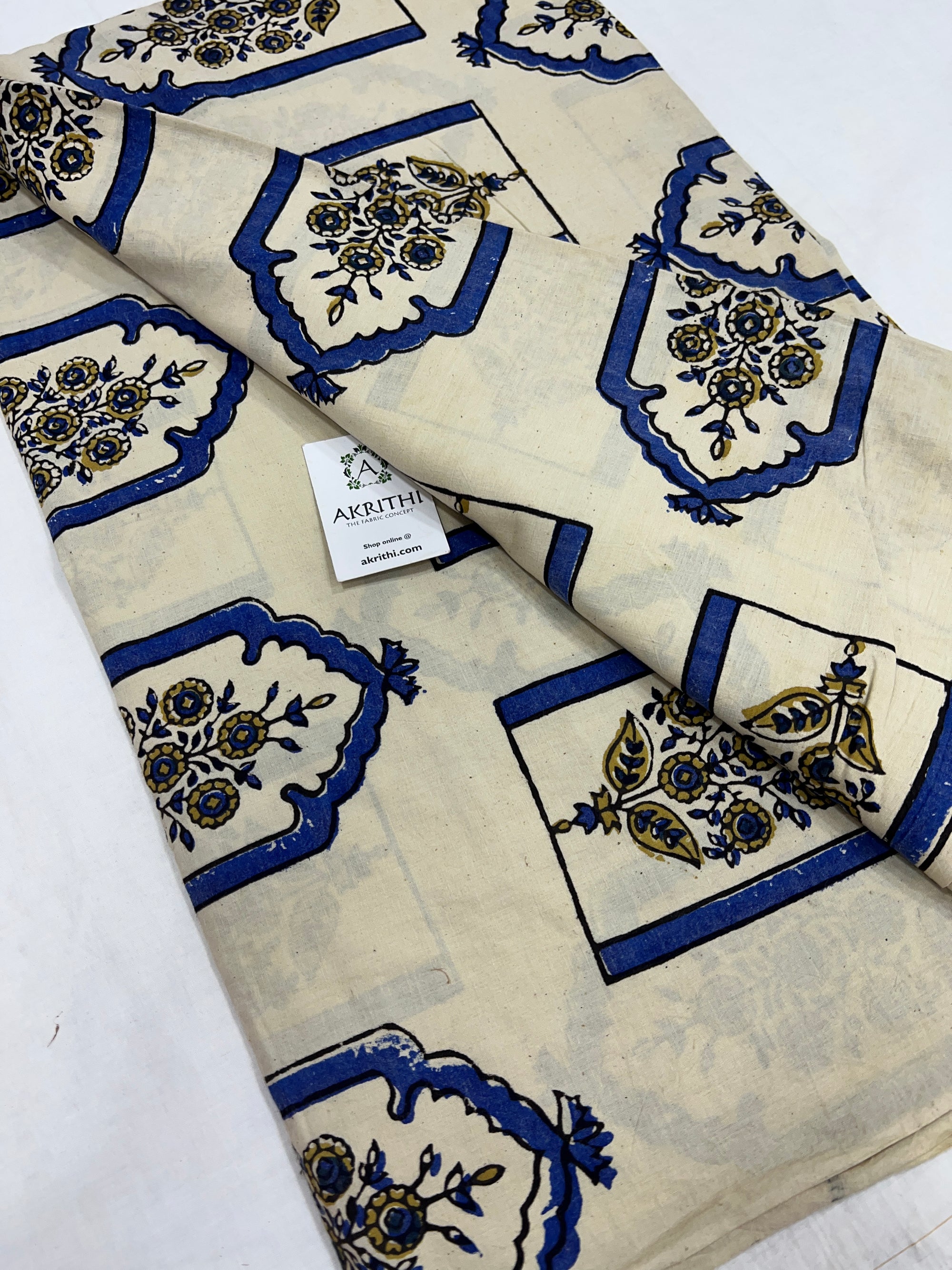 Ajrakh Printed pure cotton fabric