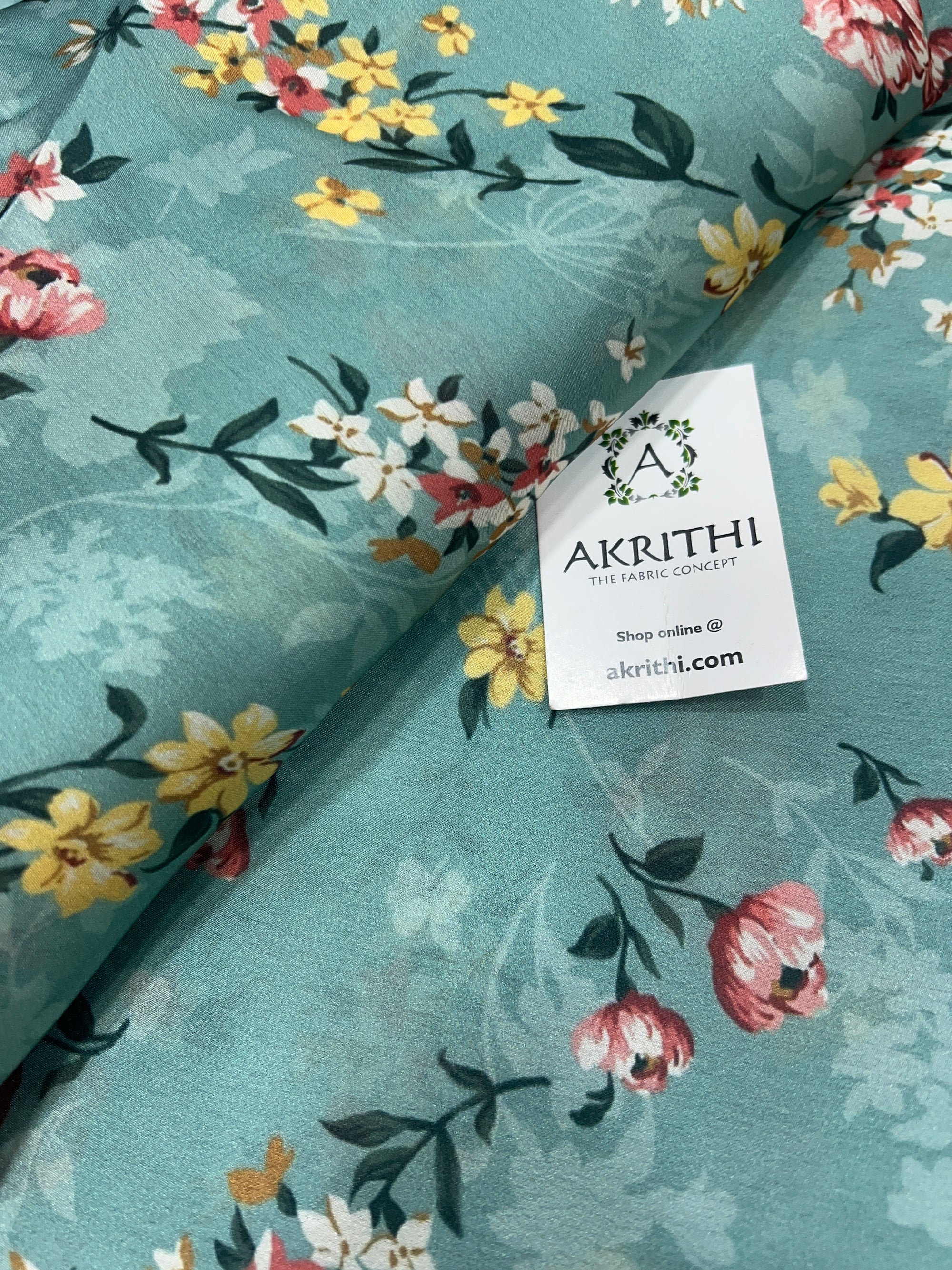 Digital printed satin georgette fabric