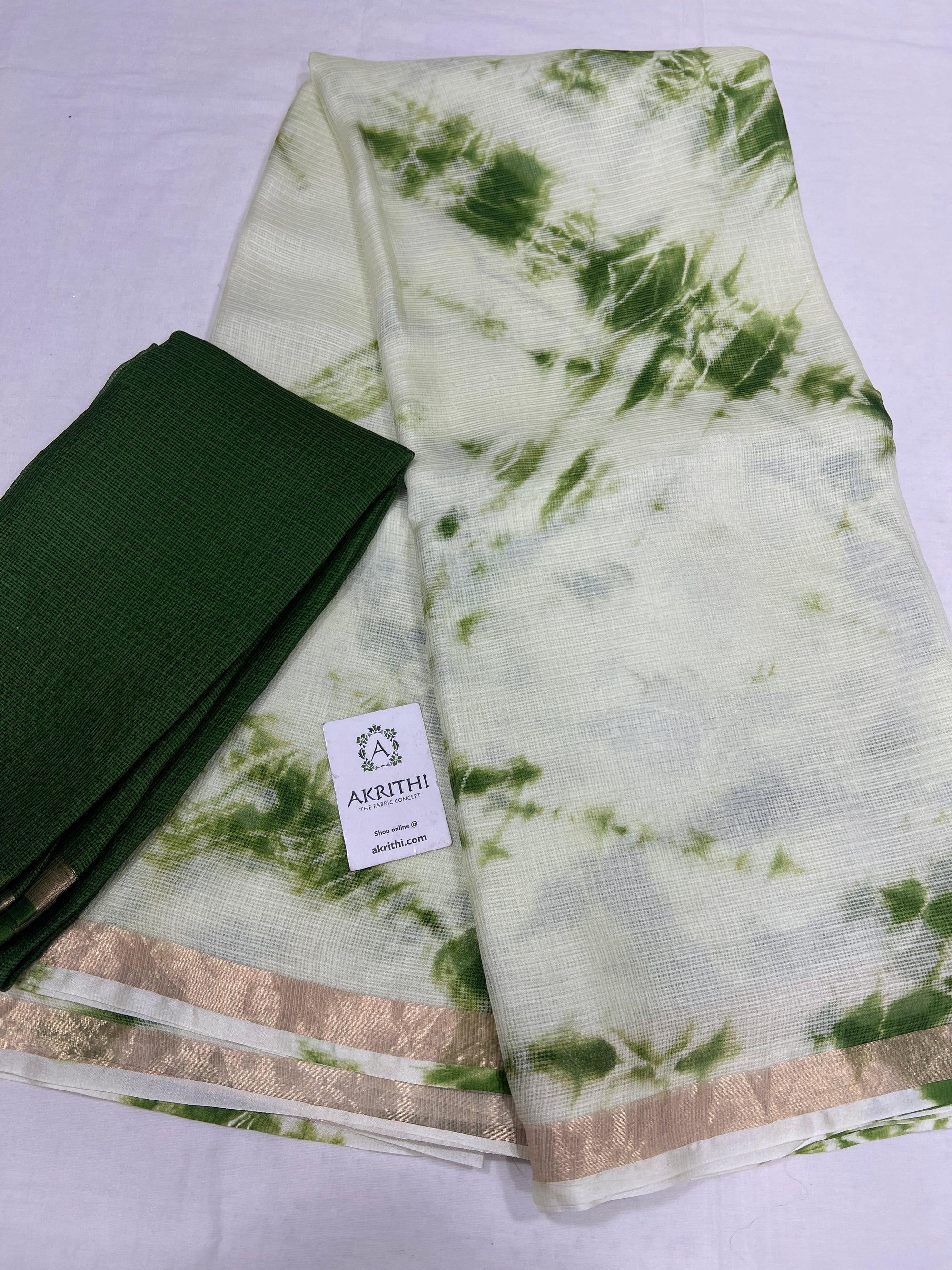 Tie and dye pure kota silk saree