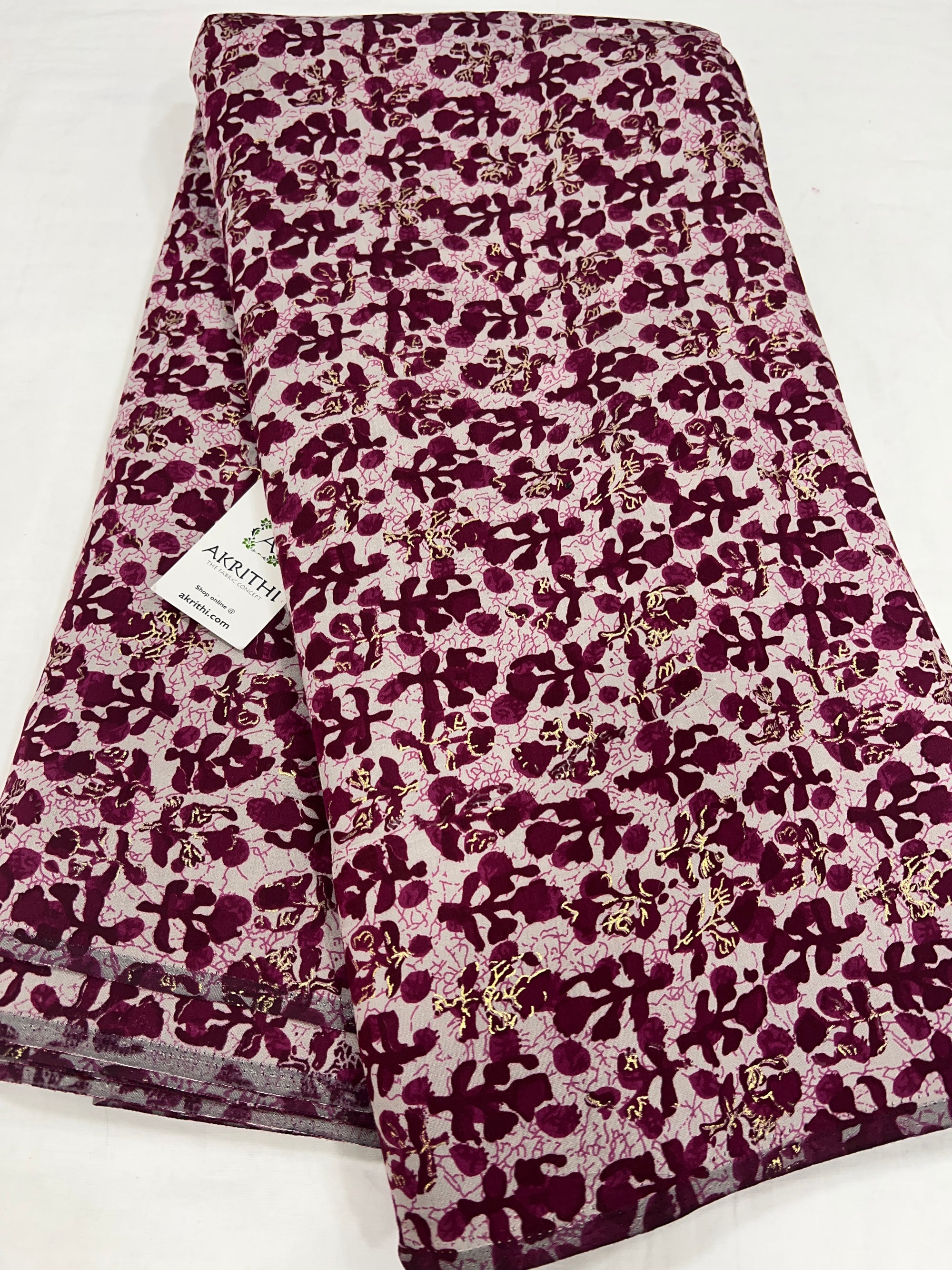 Printed viscose silk fabric