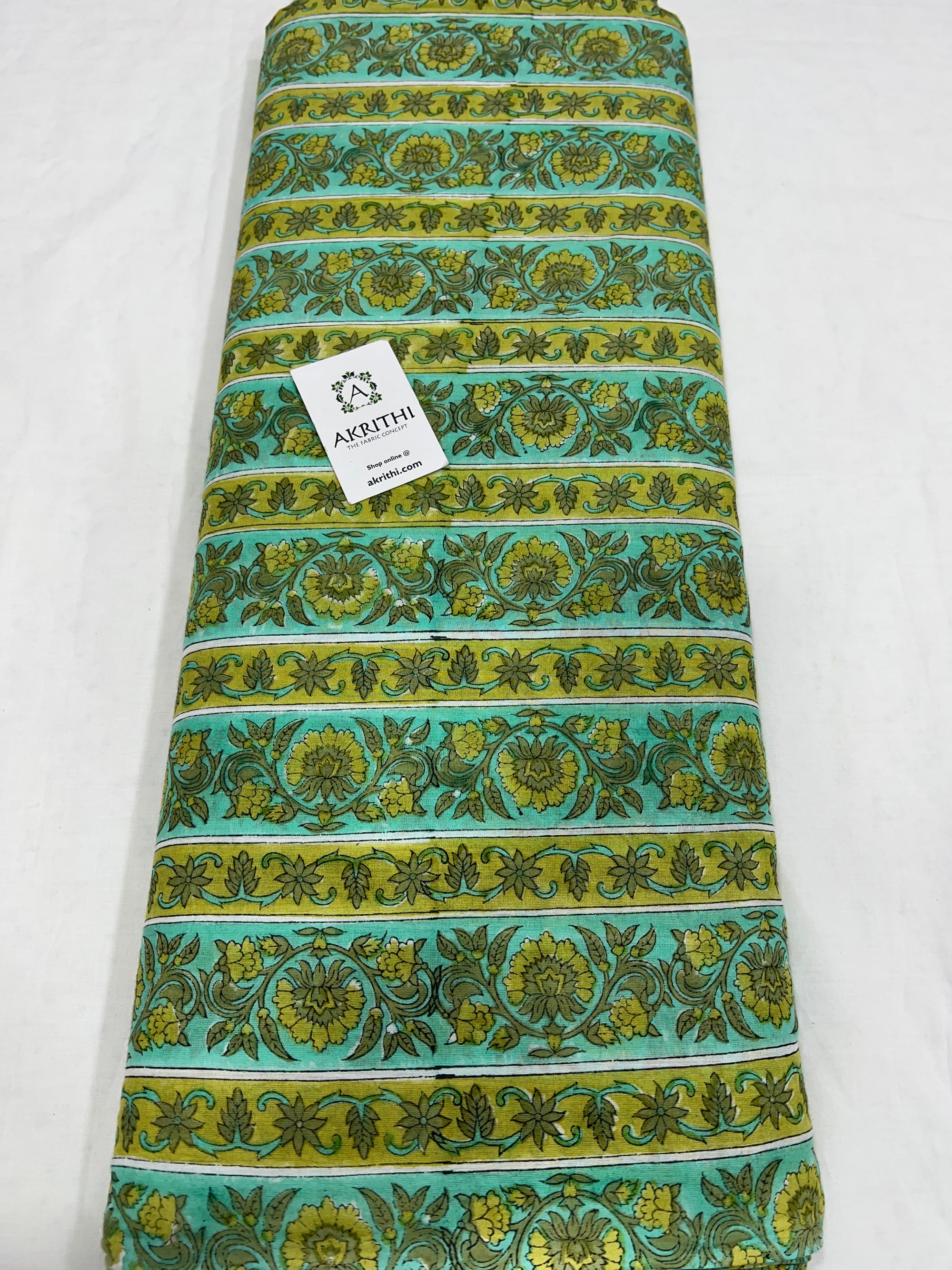 Printed pure mul cotton fabric