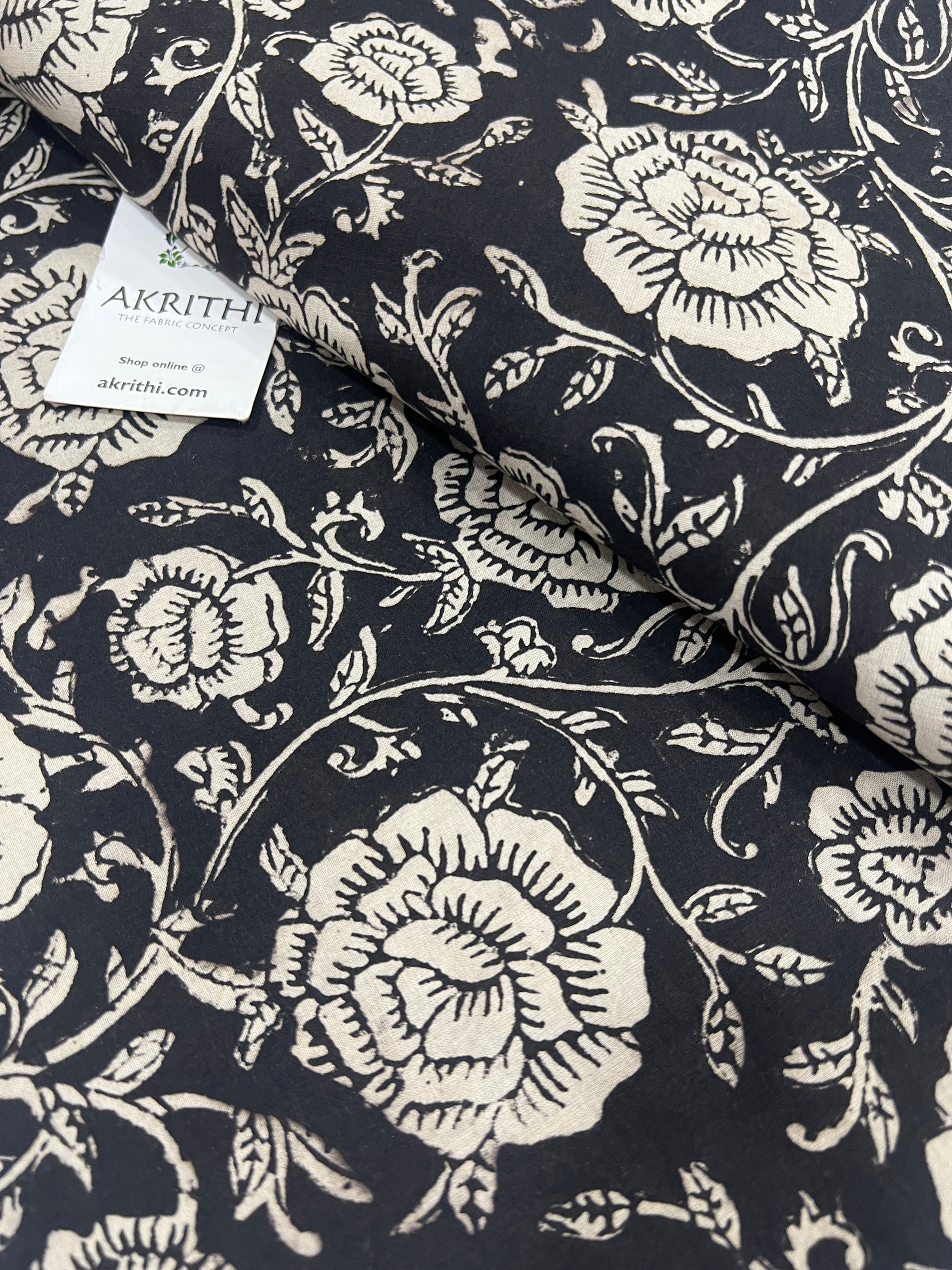 Hand block Printed pure cotton fabric 60 CM CUT