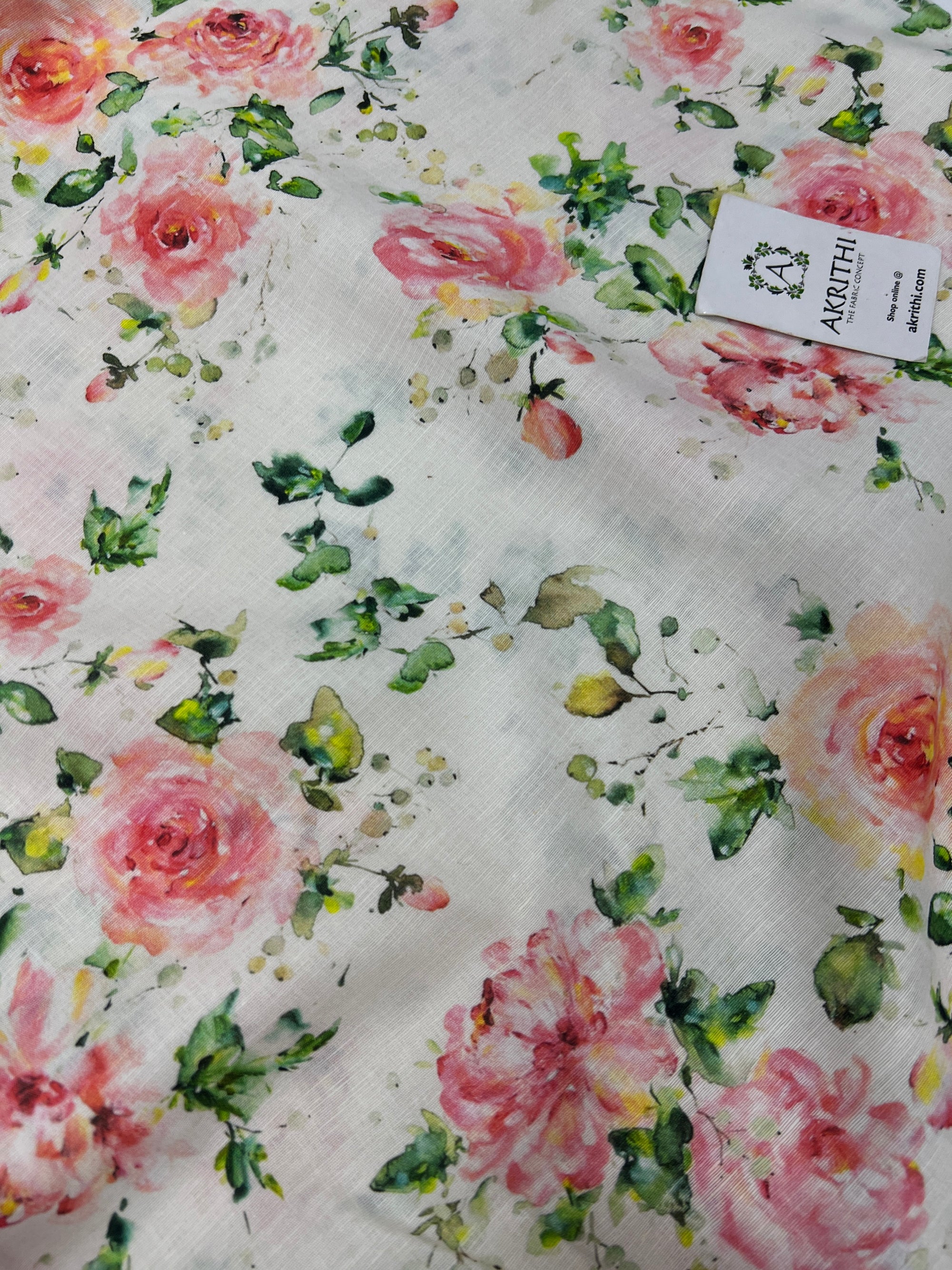 Digital Printed pure linen fabric
