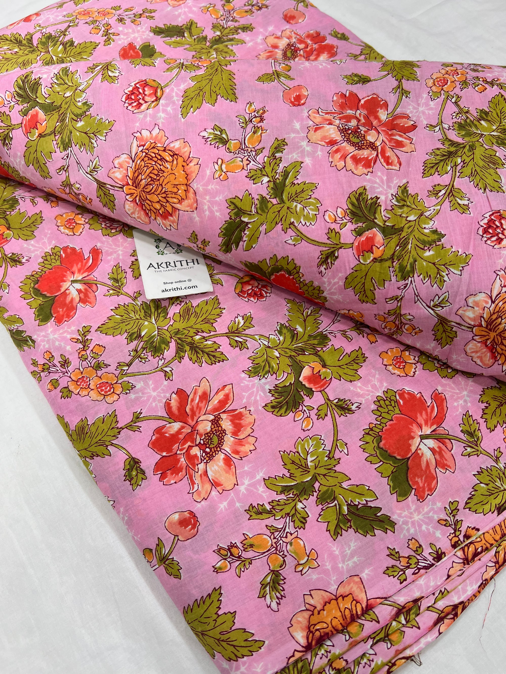 Printed pure cotton fabric