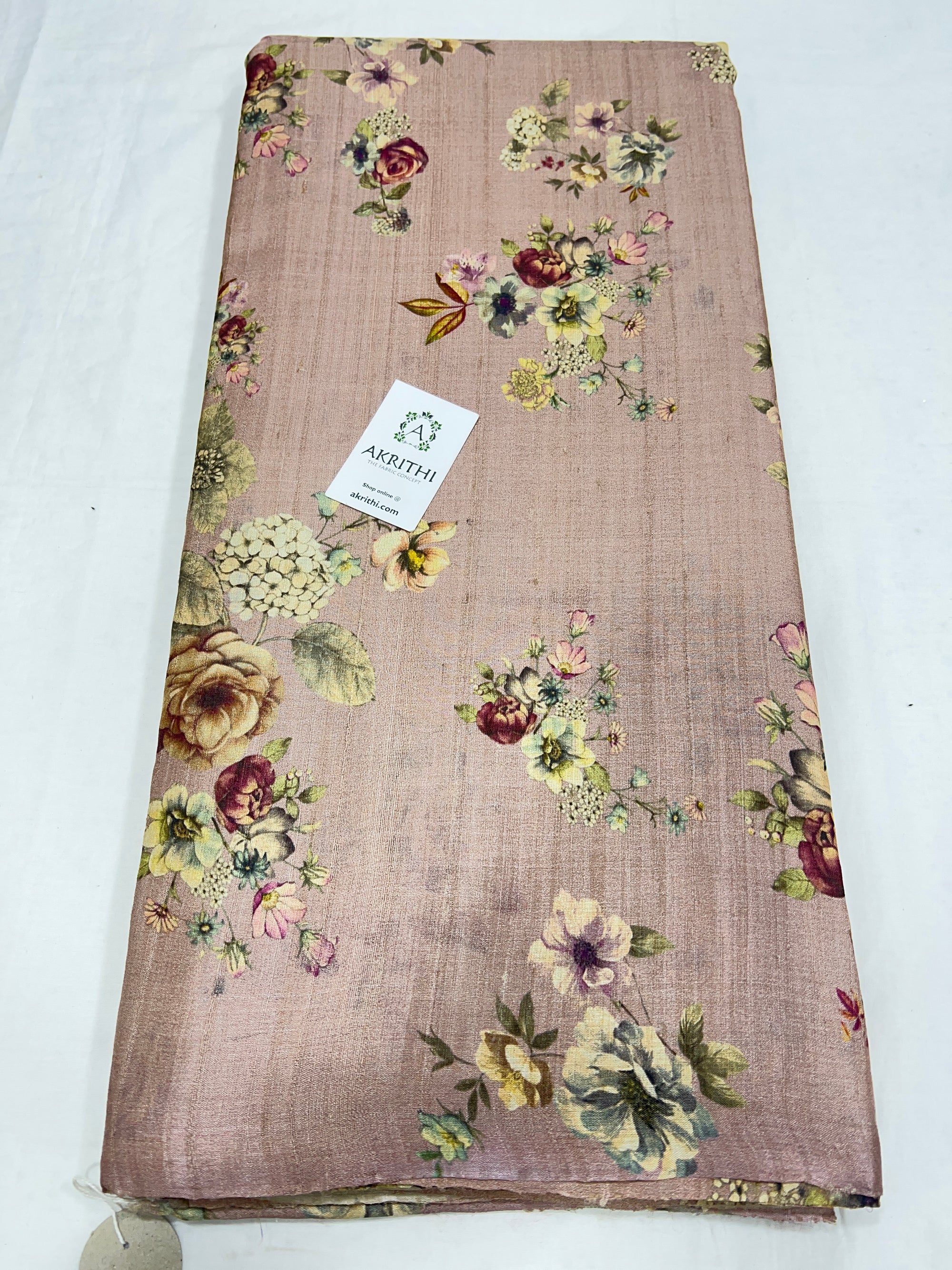 Digital Printed handloom pure tussar silk fabric