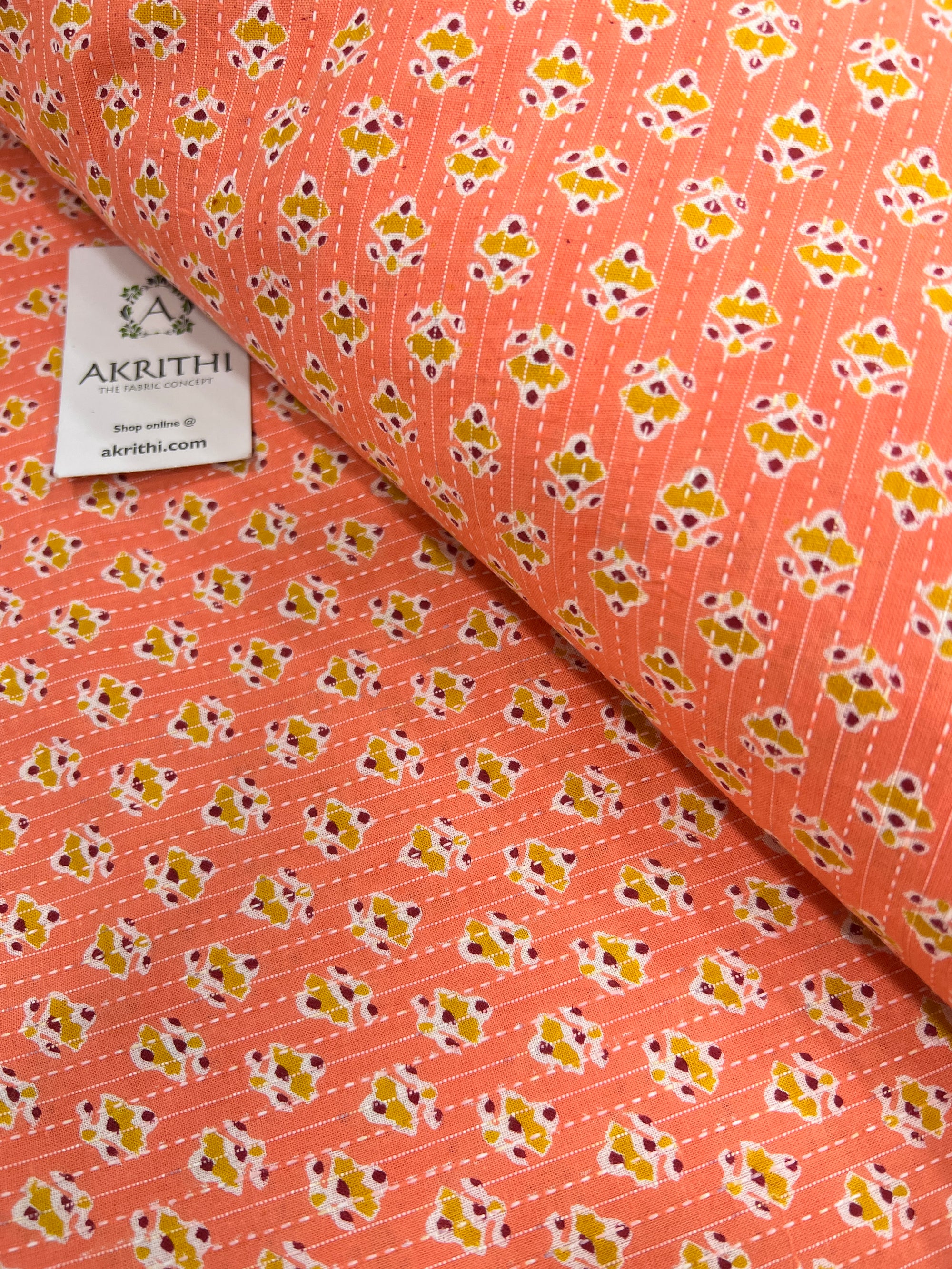 Kantha Printed pure cotton fabric
