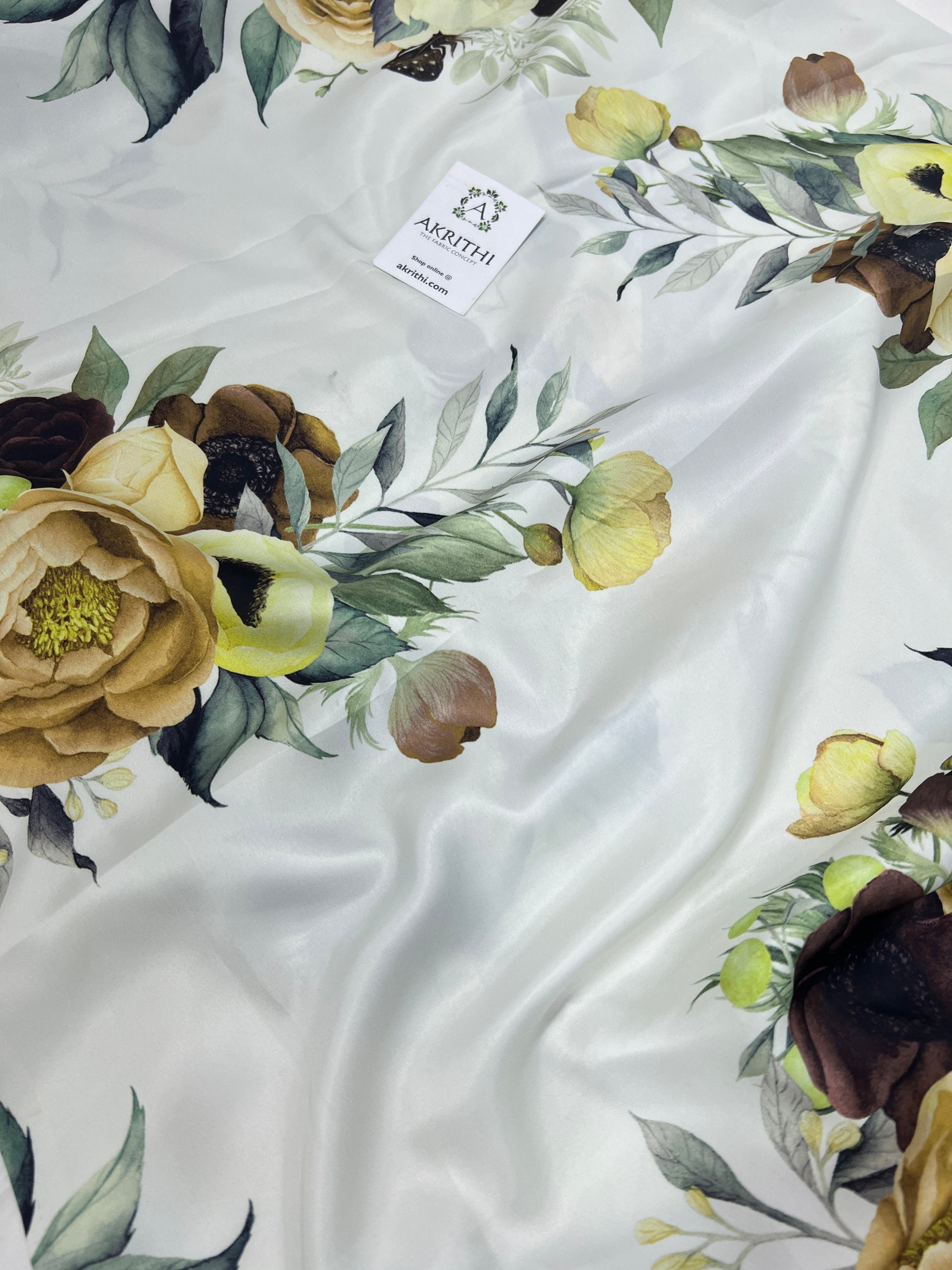 Digital printed modal satin fabric
