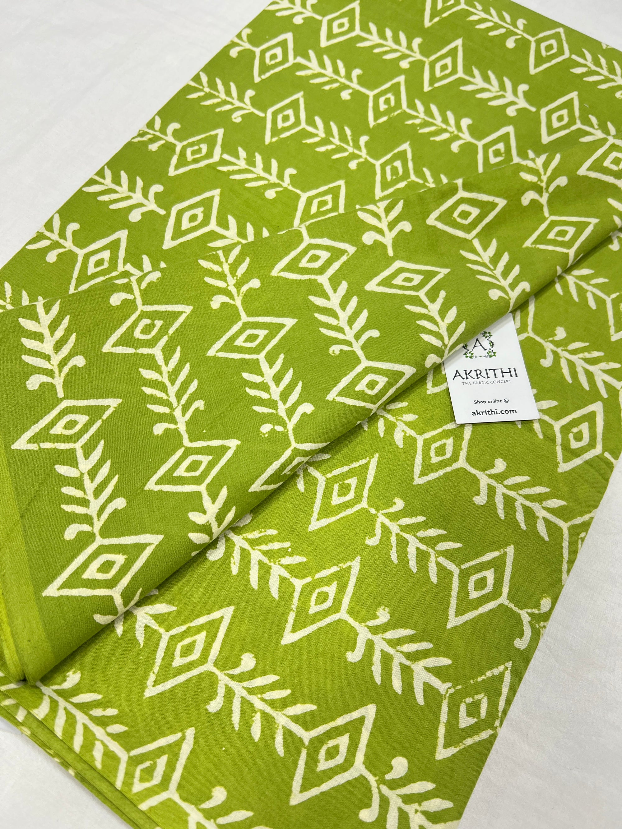 Dabu block Printed pure cotton fabric